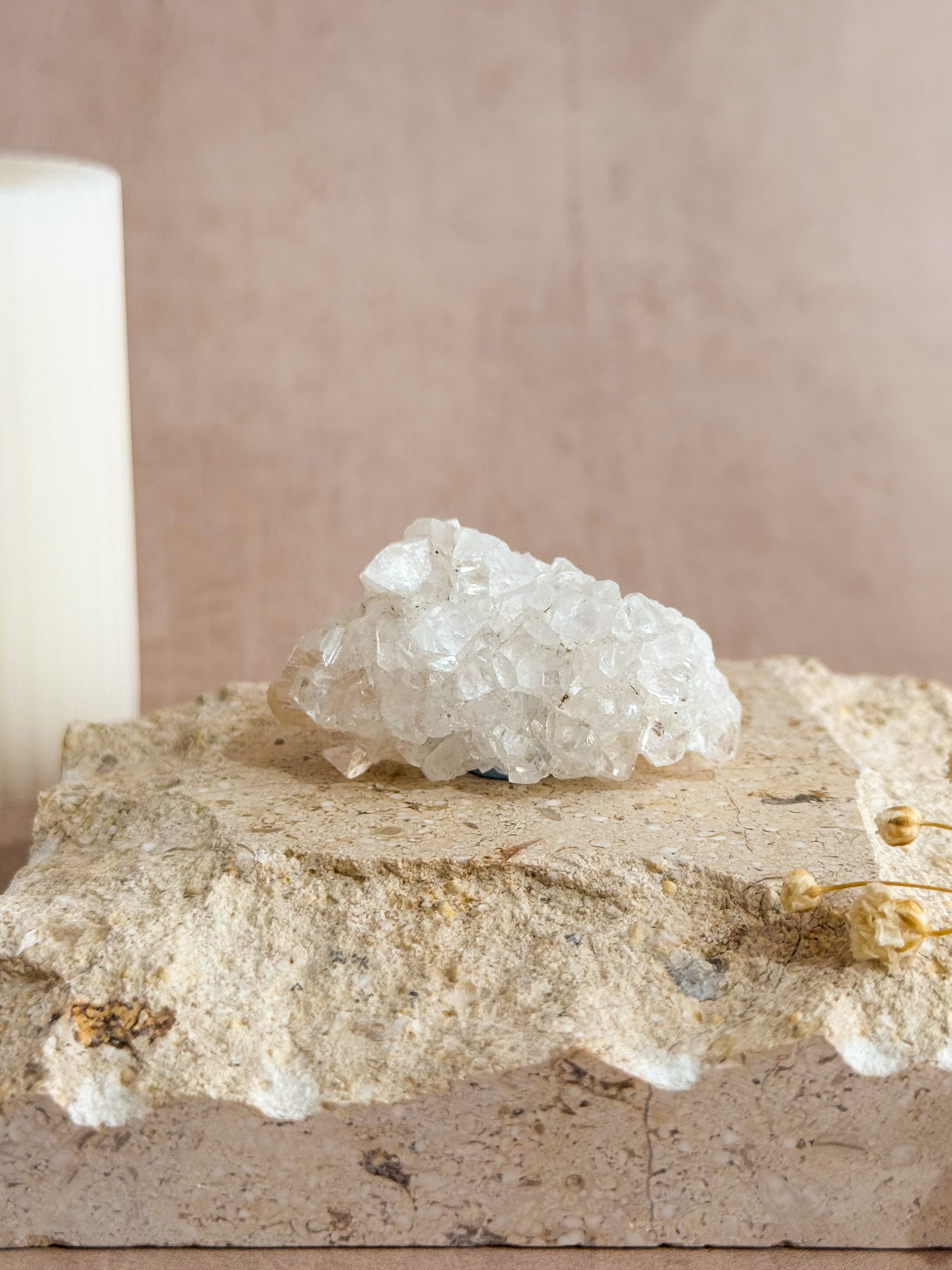 Diamond Apophyllite Cluster B | India