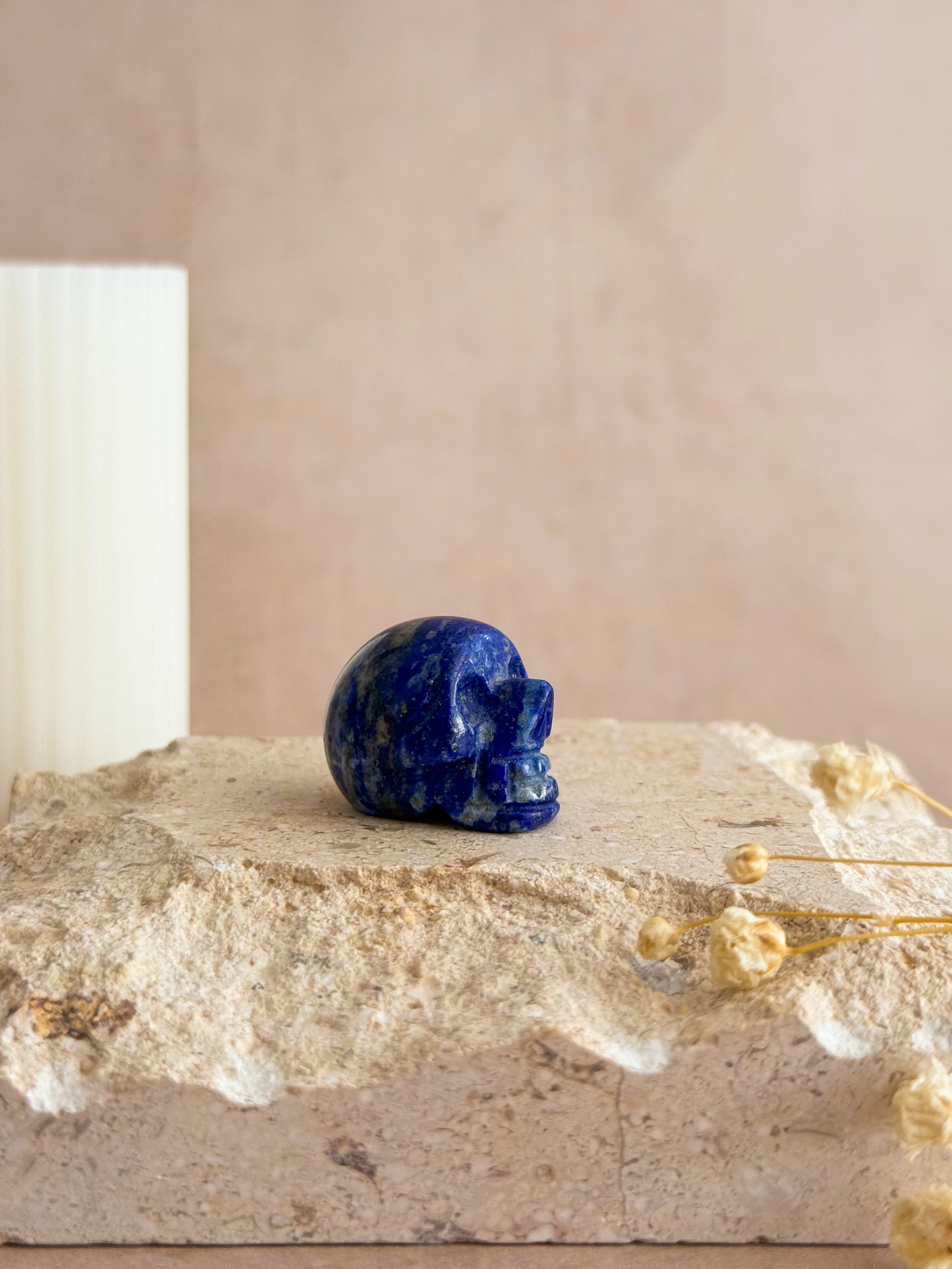 Lapis Lazuli Mini Skull Carving | Pakistan