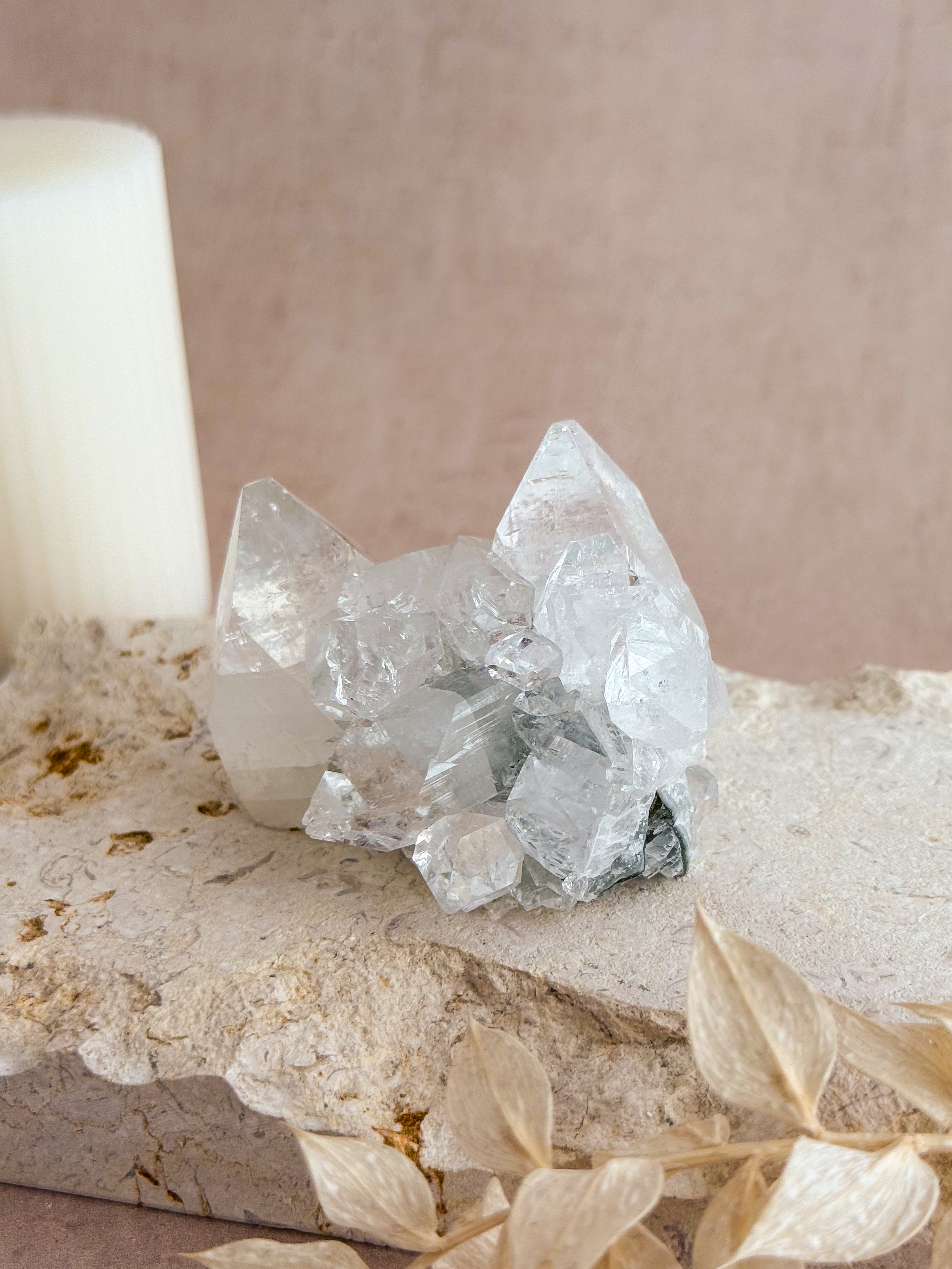 Diamond Apophyllite Cluster | India