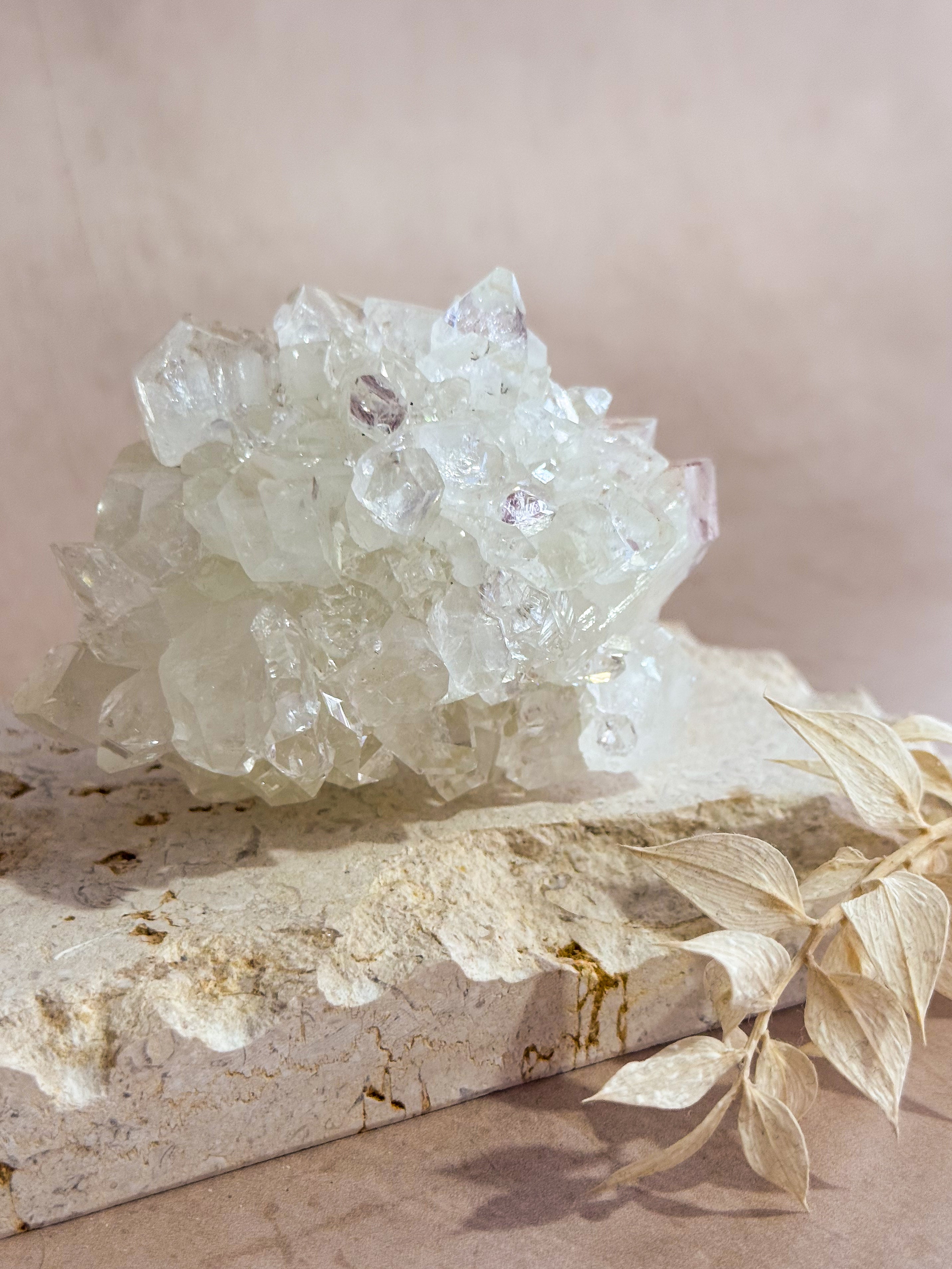 Diamond Apophyllite Cluster | India
