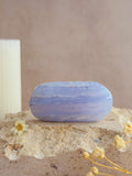 Blue Lace Agate Palmstone | Namibia