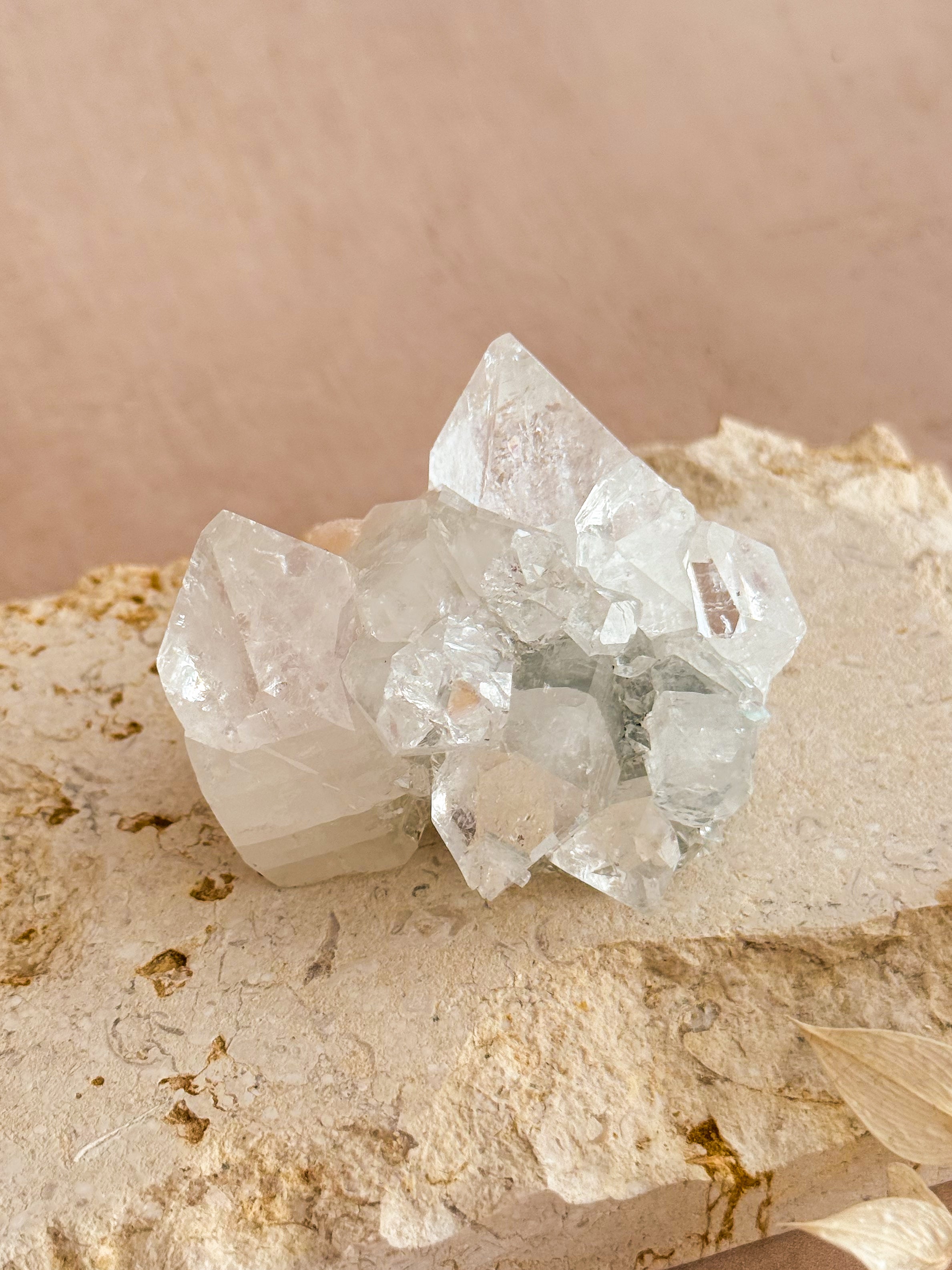 Diamond Apophyllite Cluster | India
