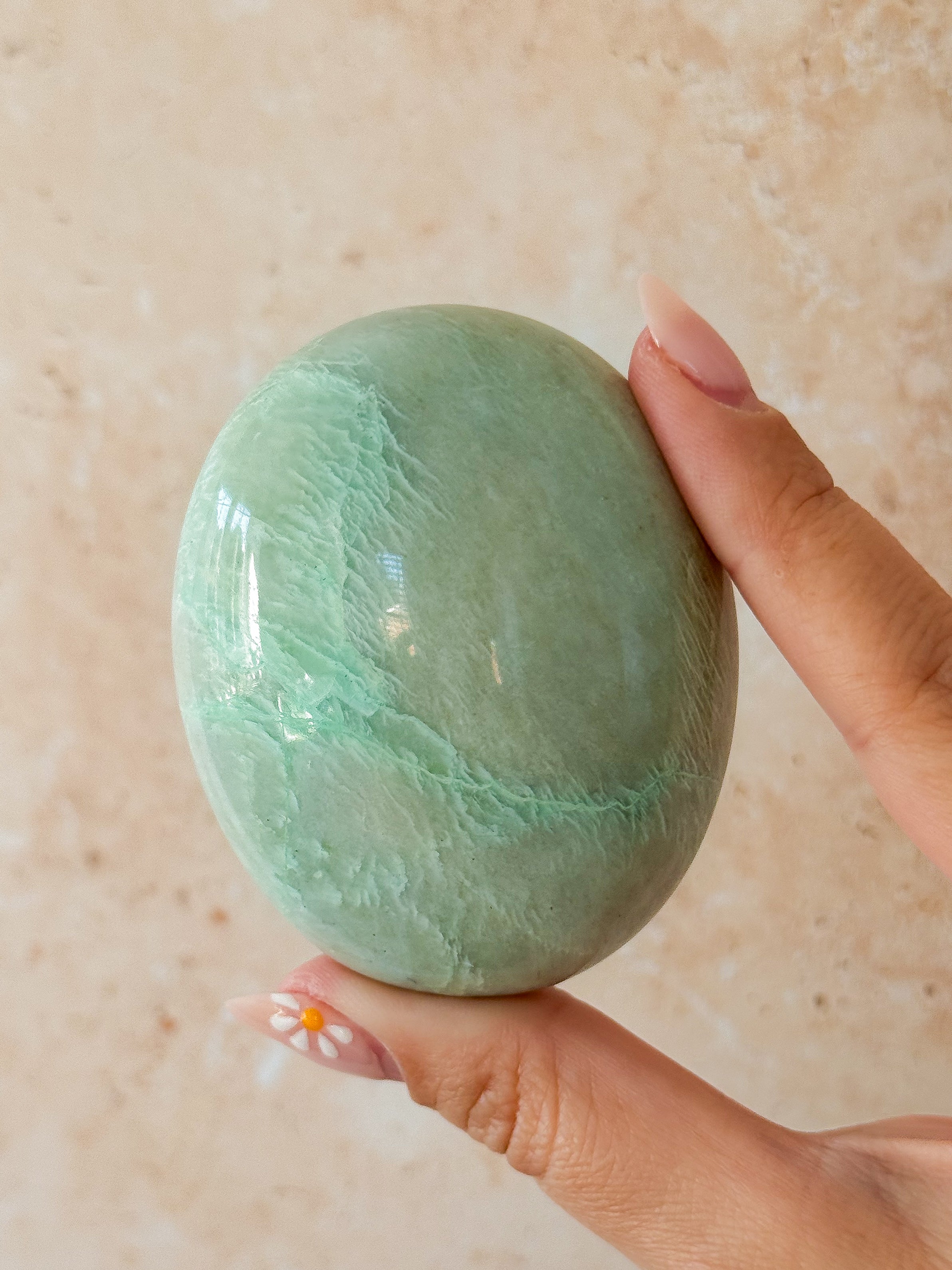Green Moonstone Galet | Madagascar
