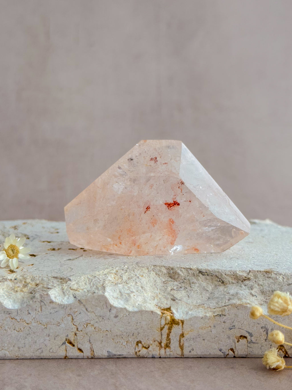 Pink Lemurian Quartz Faceted Freeform B | Brazil
