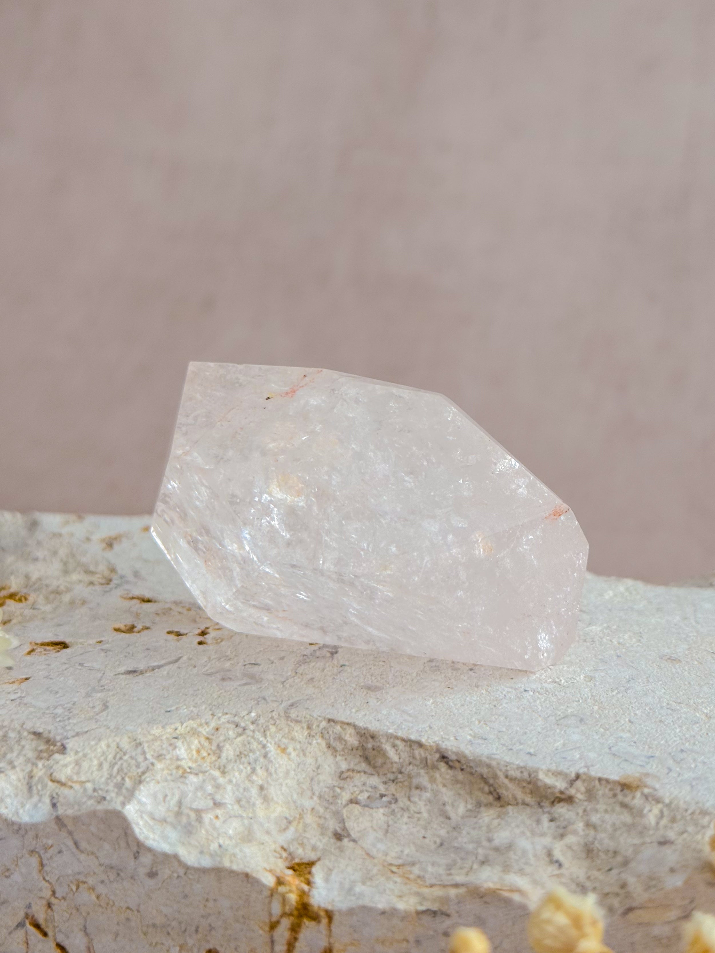 Pink Lemurian Quartz Faceted Freeform A | Brazil