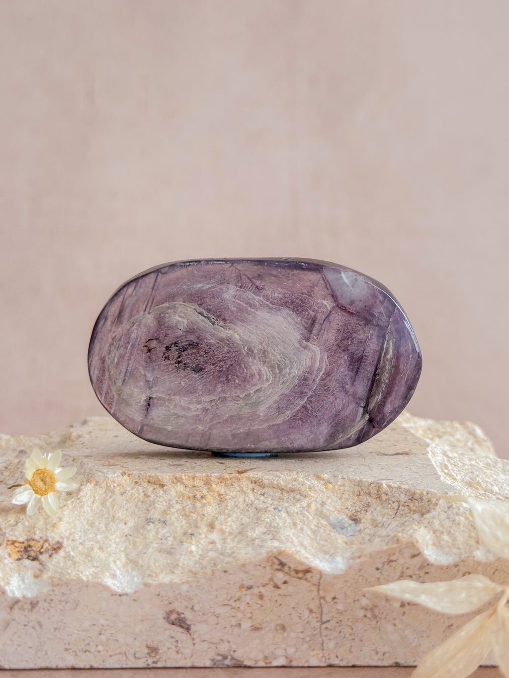 Gem Lepidolite Palmstone B | Brazil