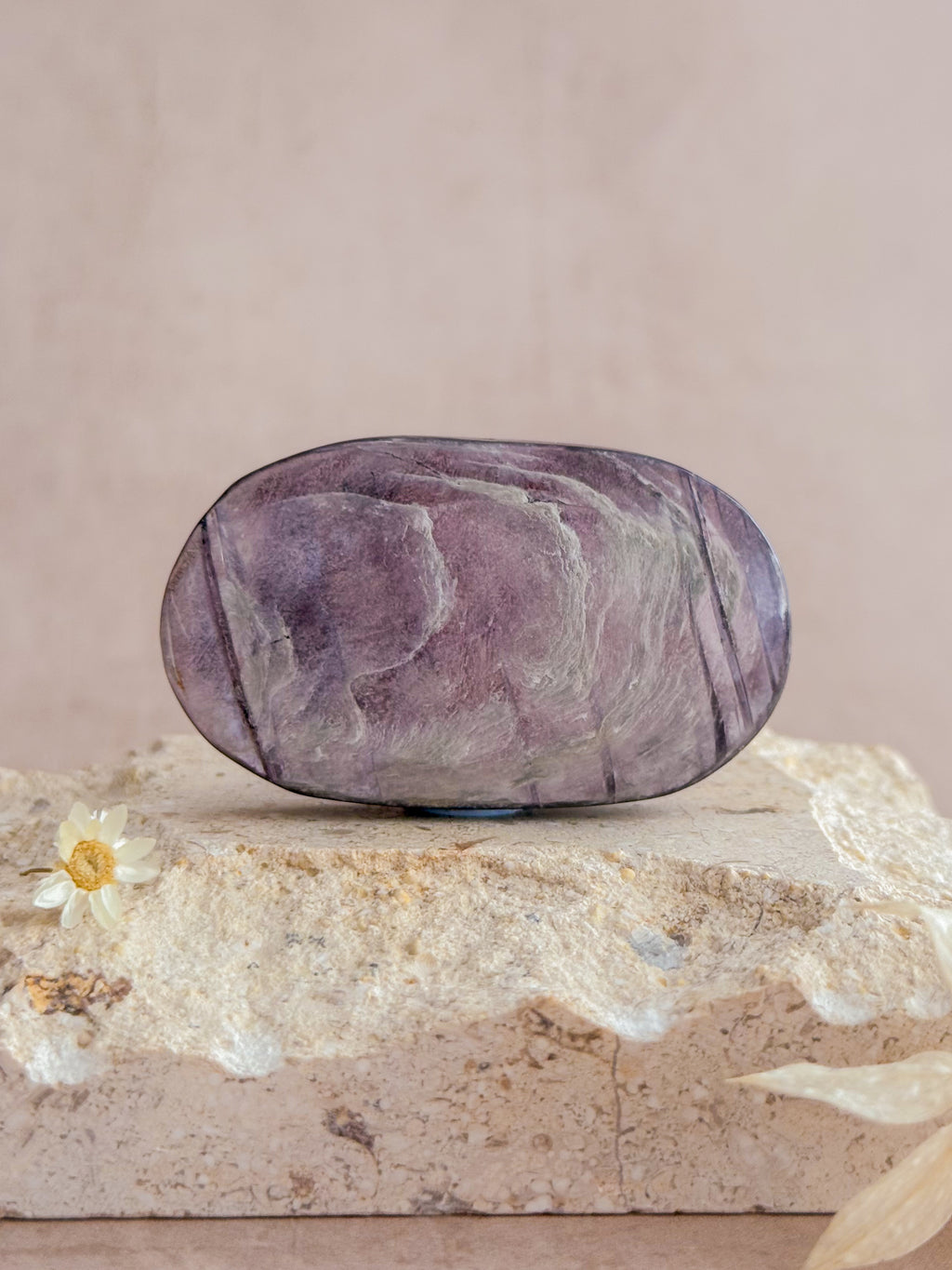 Gem Lepidolite Palmstone B | Brazil