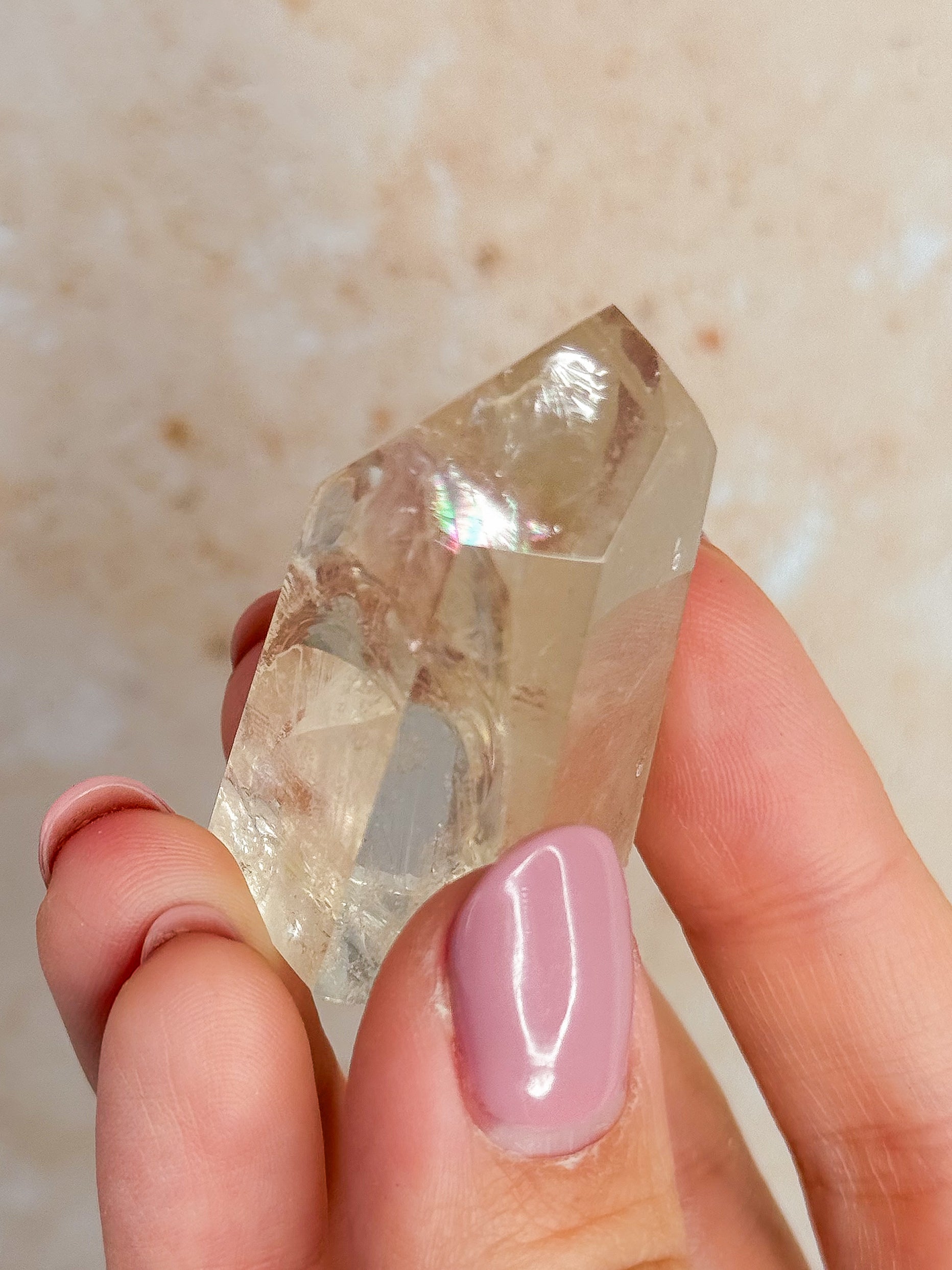 Citrine Point With Rainbows | Madagascar
