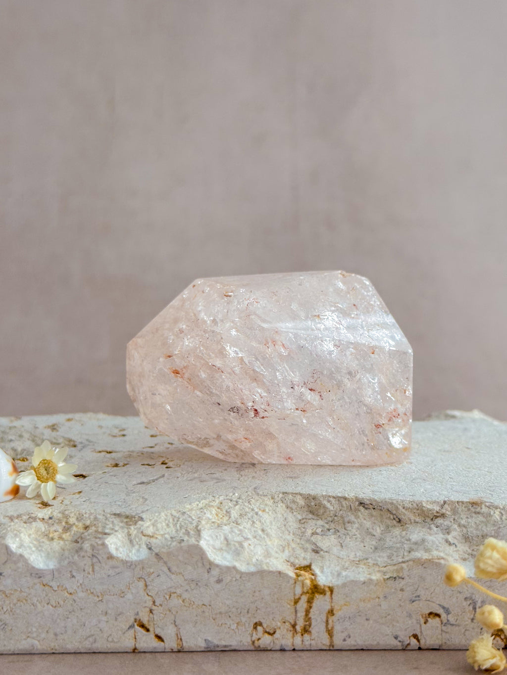 Pink Lemurian Quartz Faceted Freeform | Brazil