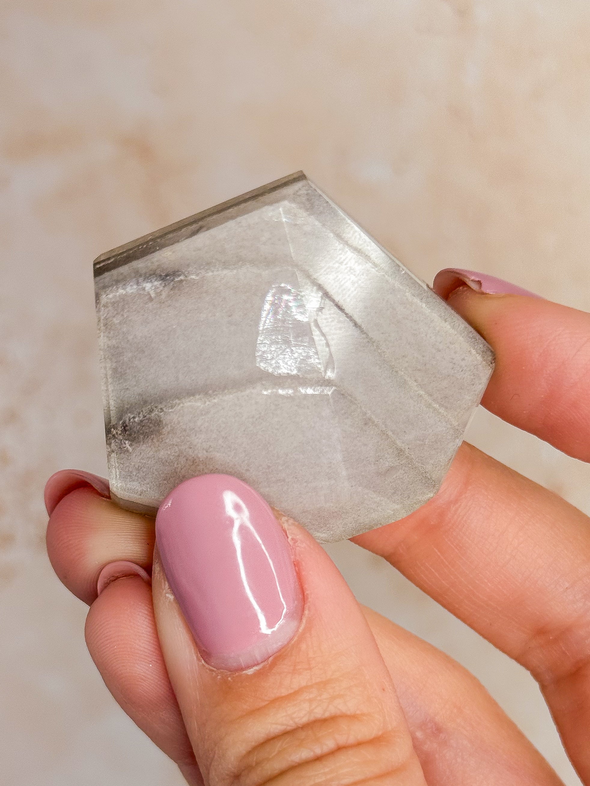 Grey Lithium Faceted Freeform | Brazil
