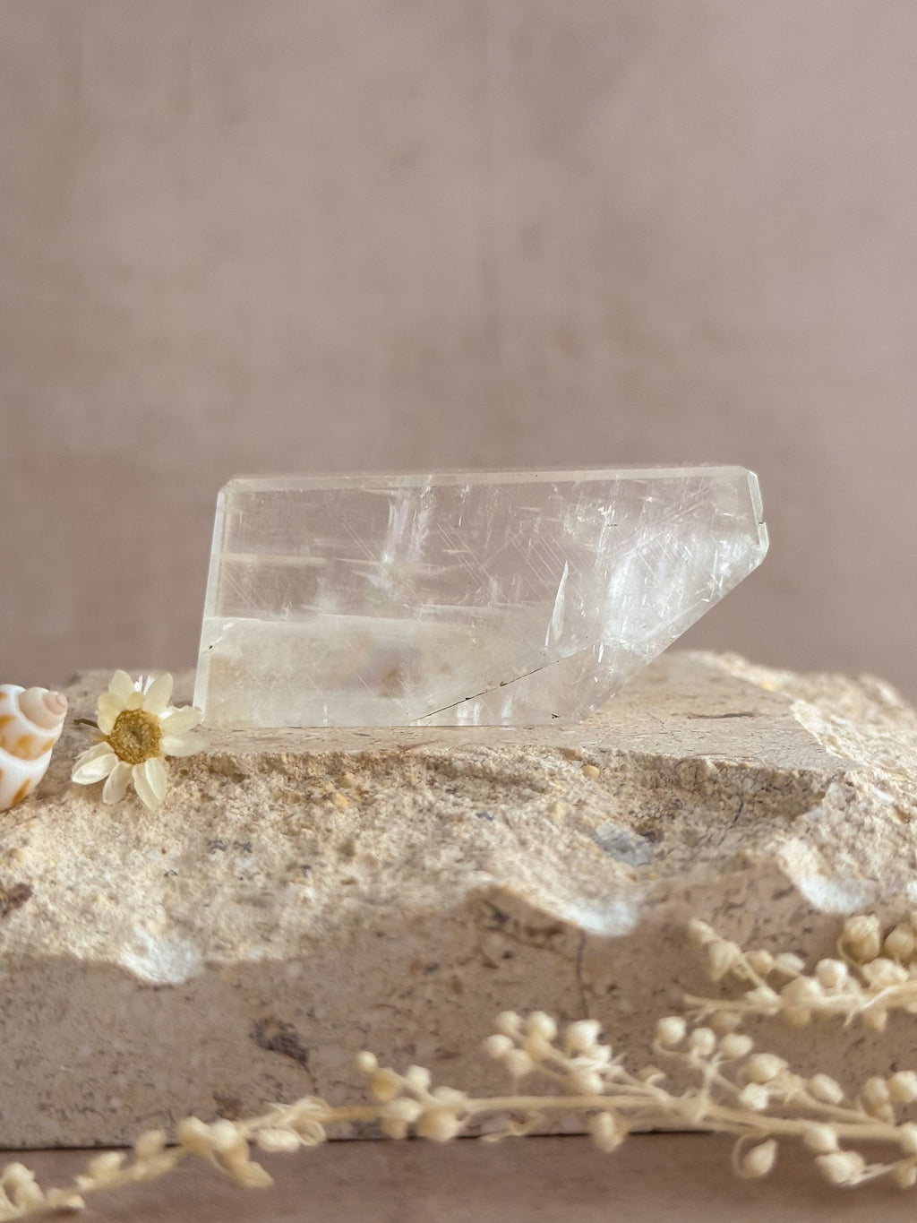 Polished Optical Calcite with Rainbows C | India