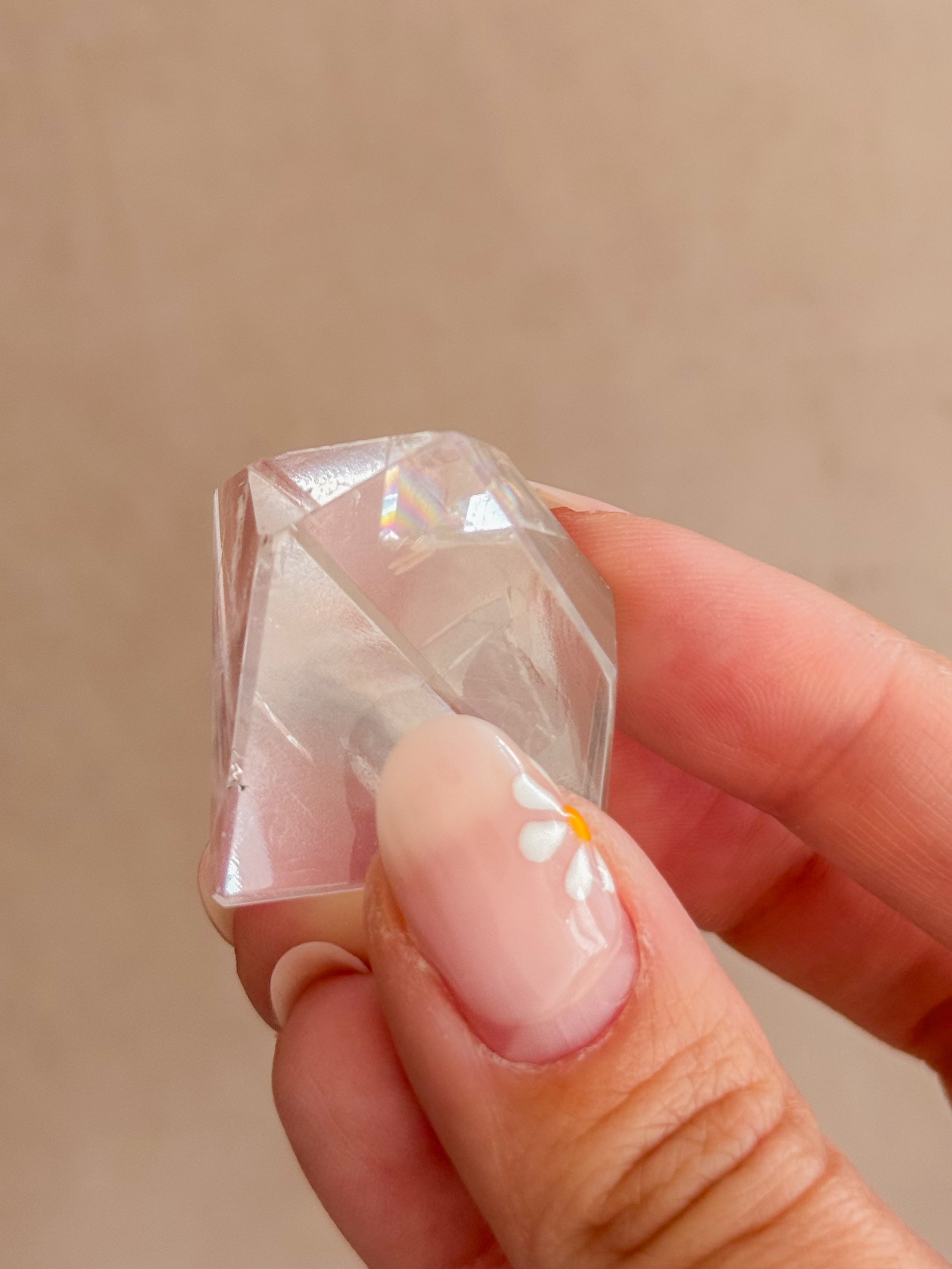 Polished Optical Calcite with Rainbows A | India