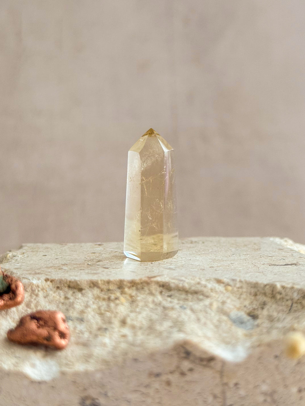Natural Citrine Mini Point D | Madagascar