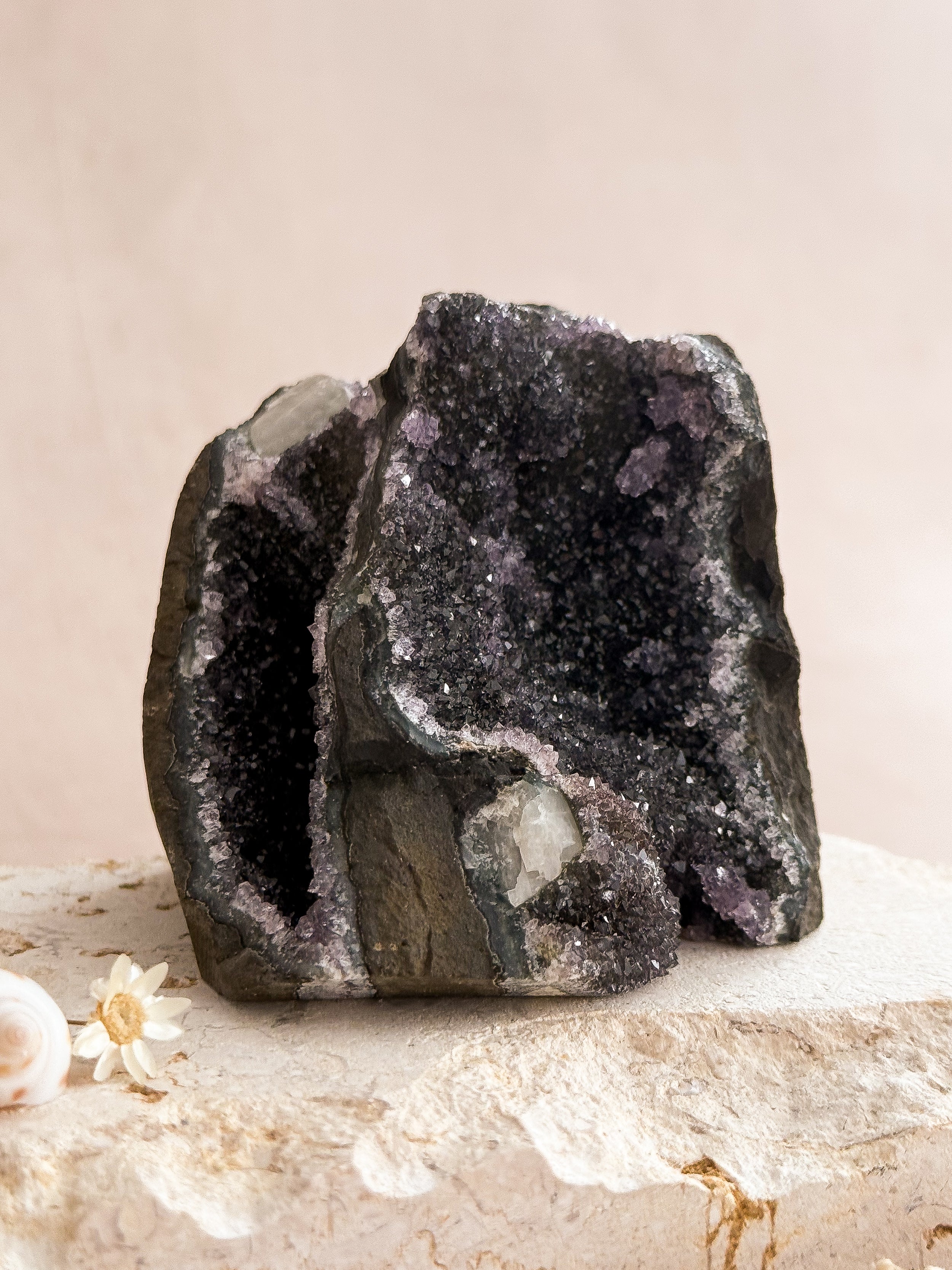 Black Amethyst Cut Base B | Uruguay