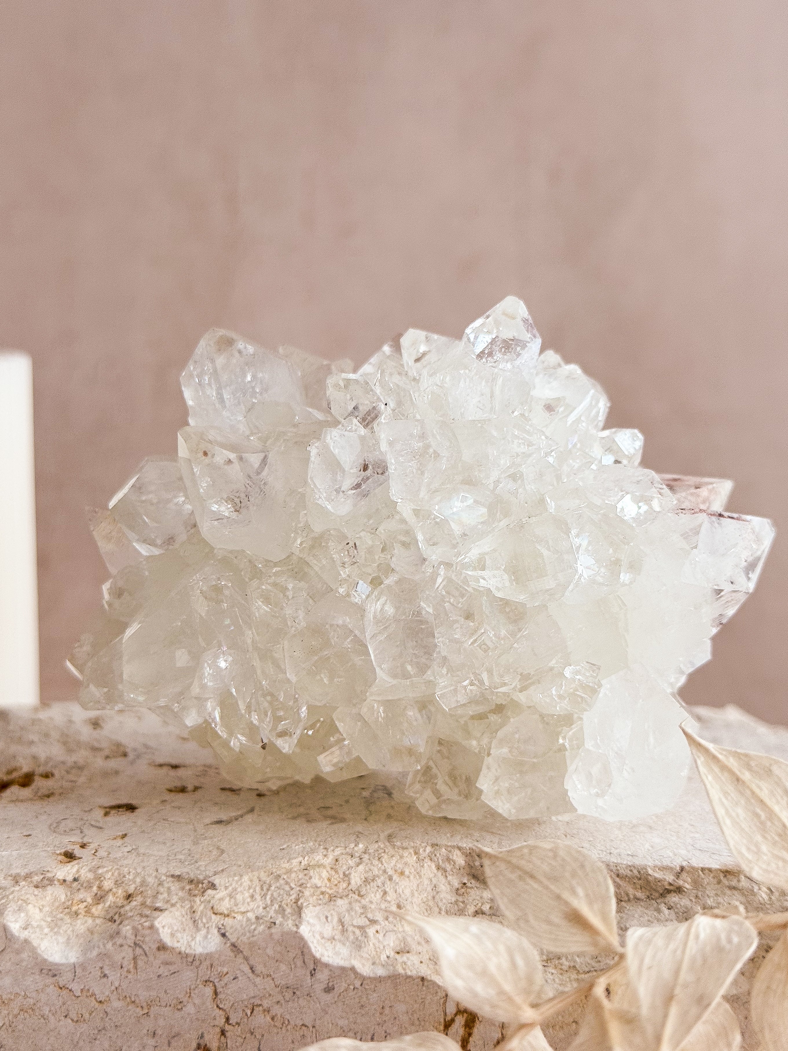 Diamond Apophyllite Cluster | India