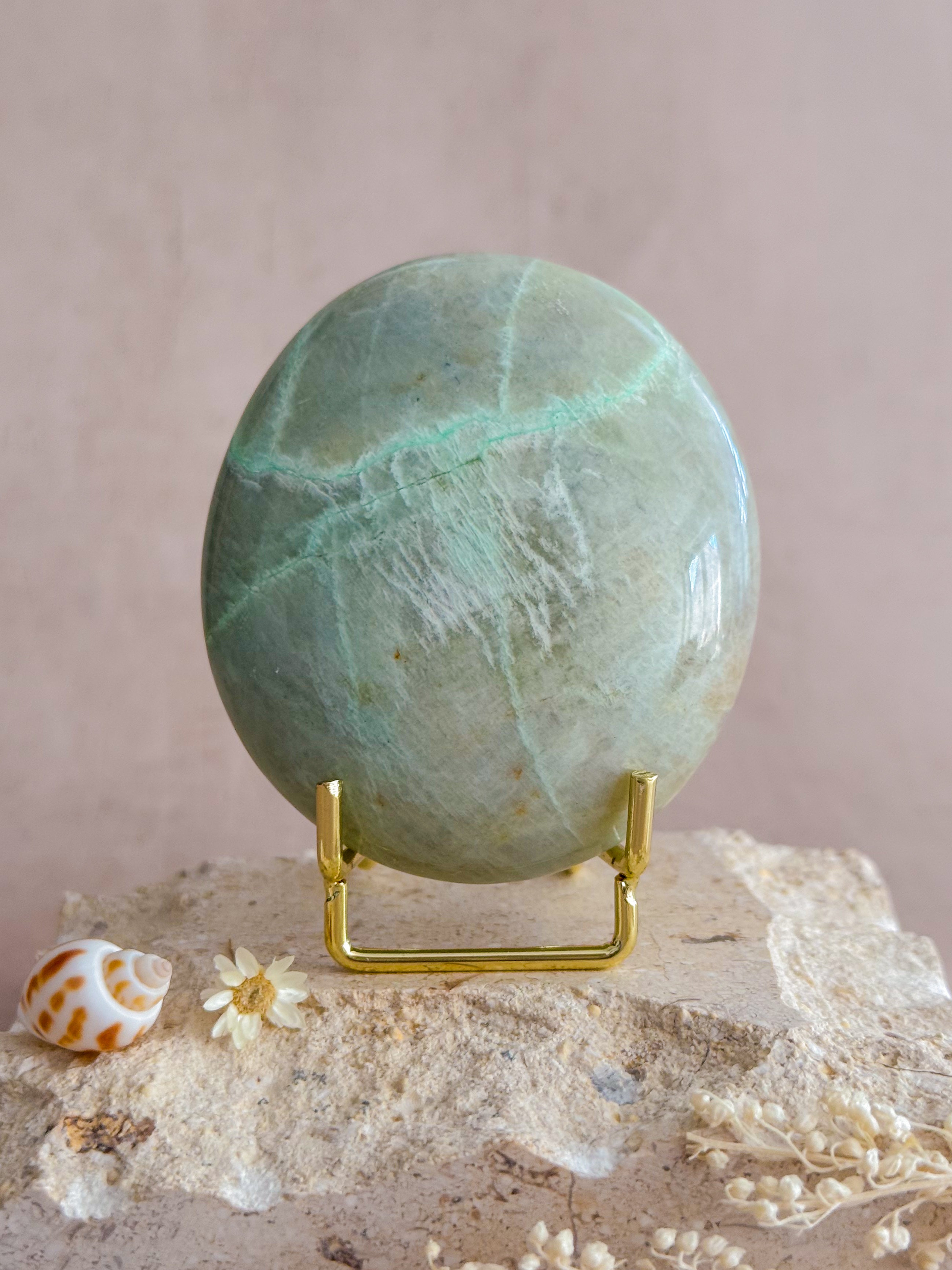Green Moonstone Galet | Madagascar