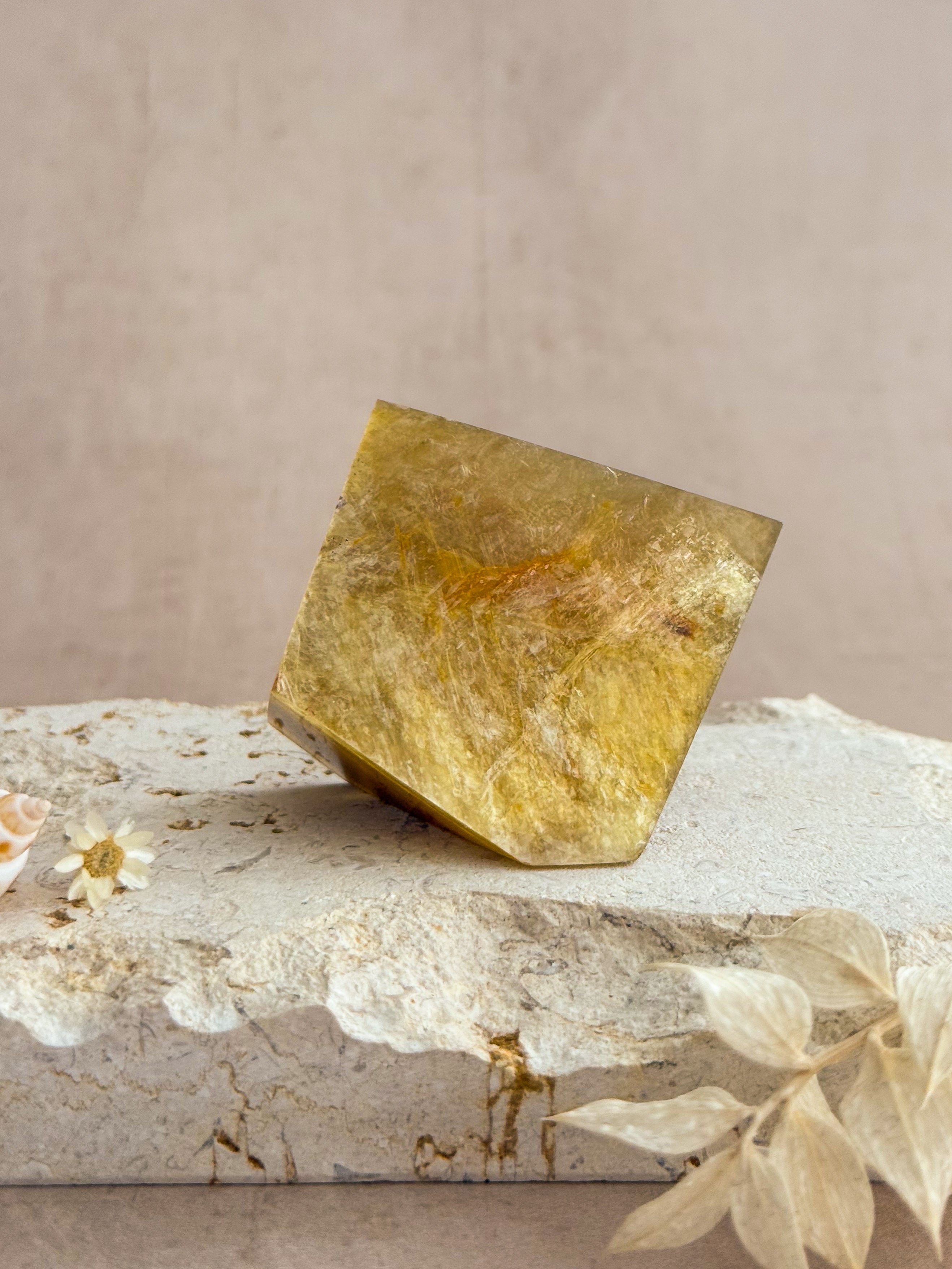 Golden Mica Faceted Freeform A | Brazil