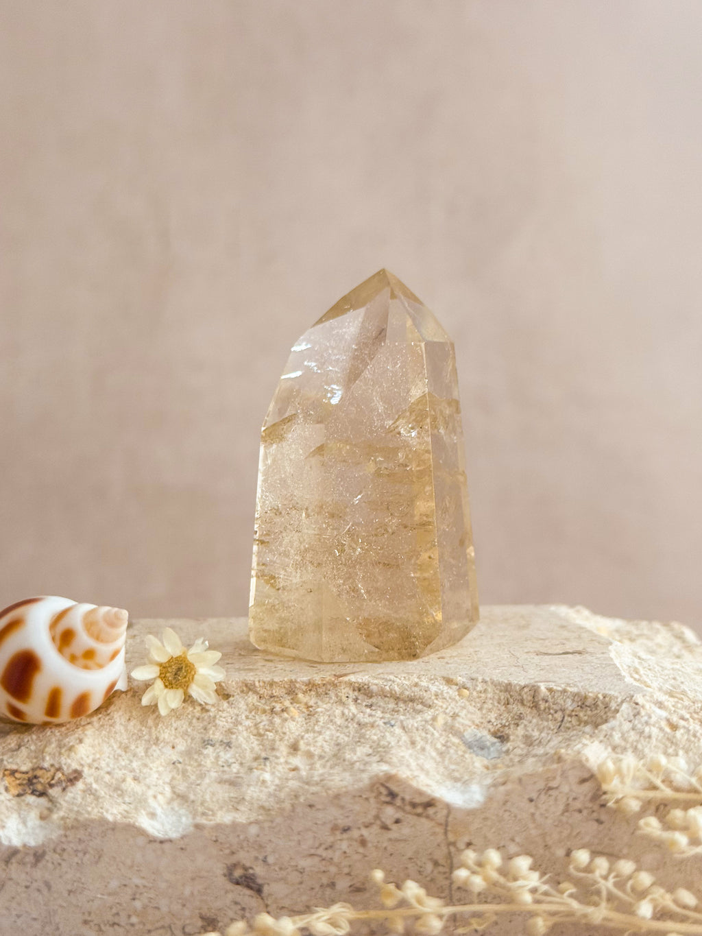 Citrine Point With Rainbows B | Madagascar