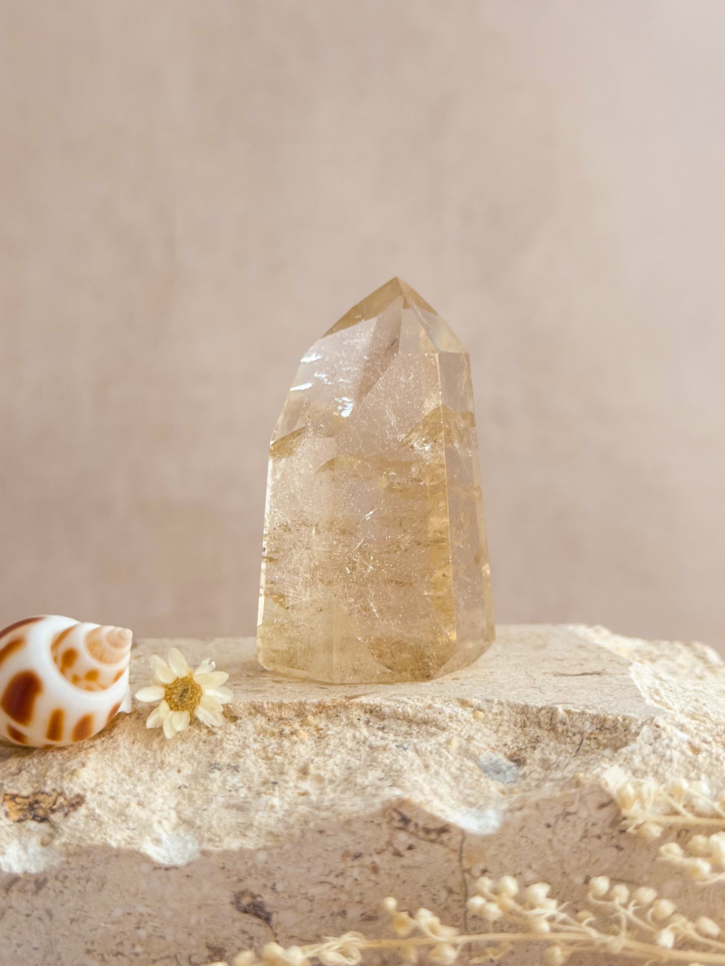 Citrine Point With Rainbows B | Madagascar