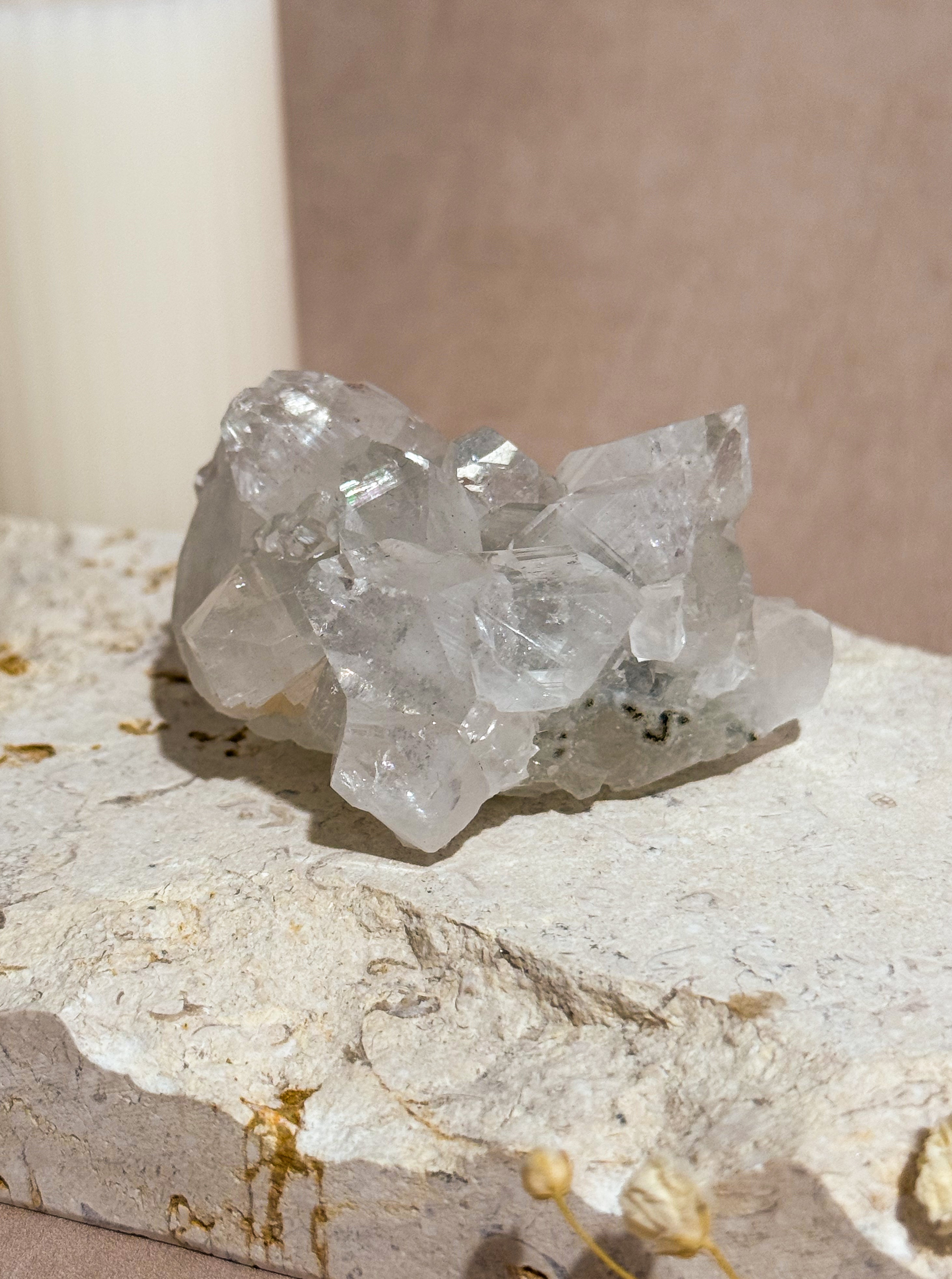 Diamond Apophyllite Cluster | India