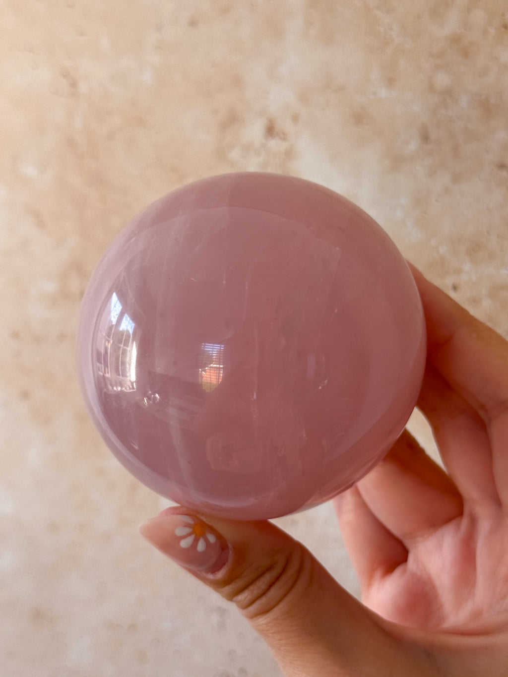 Lavendar Star Rose Quartz Sphere | Madagascar
