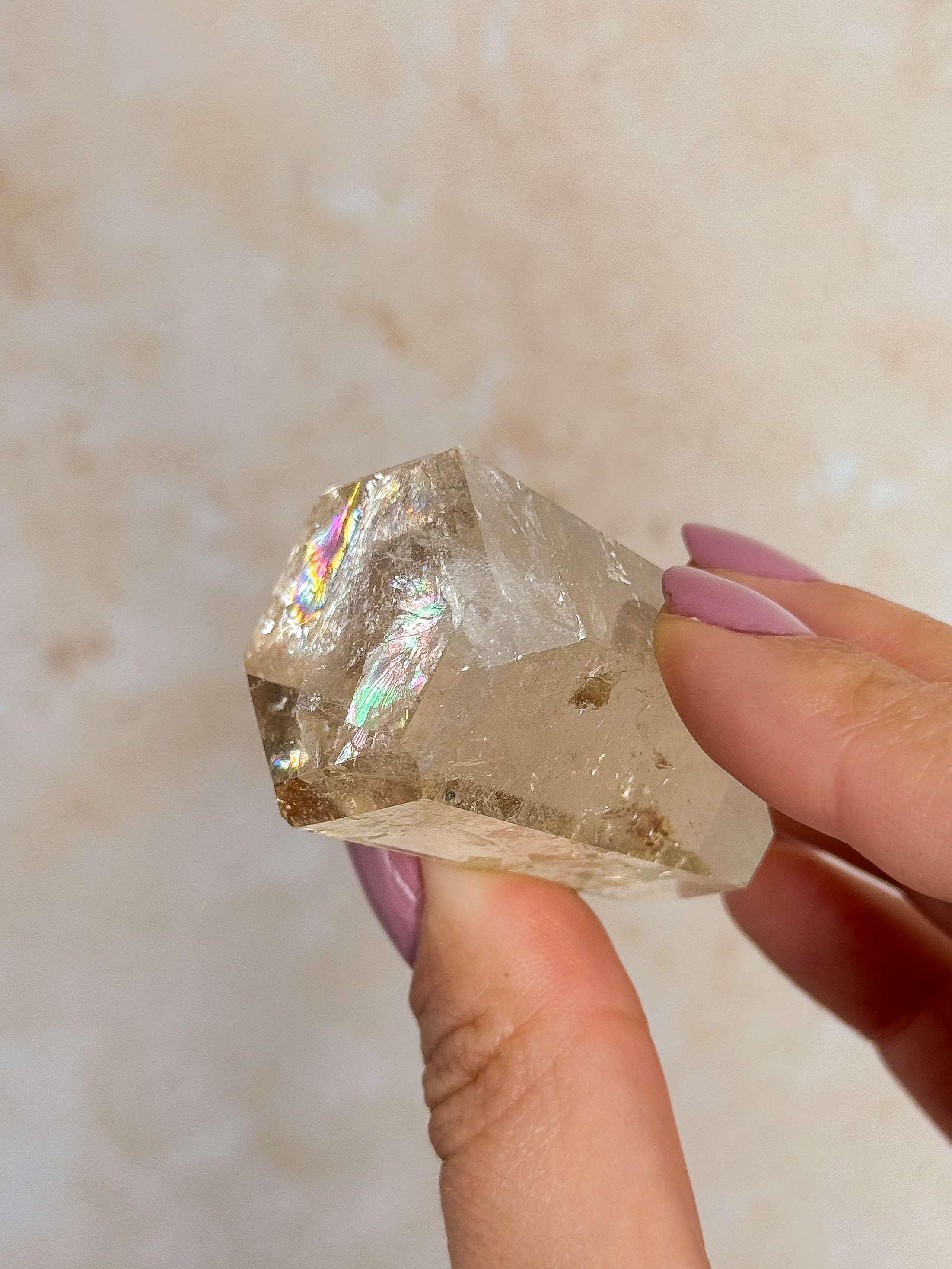 Citrine Point With Rainbows B | Madagascar