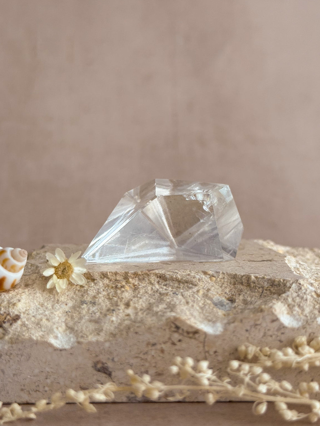 Polished Optical Calcite with Rainbows A | India