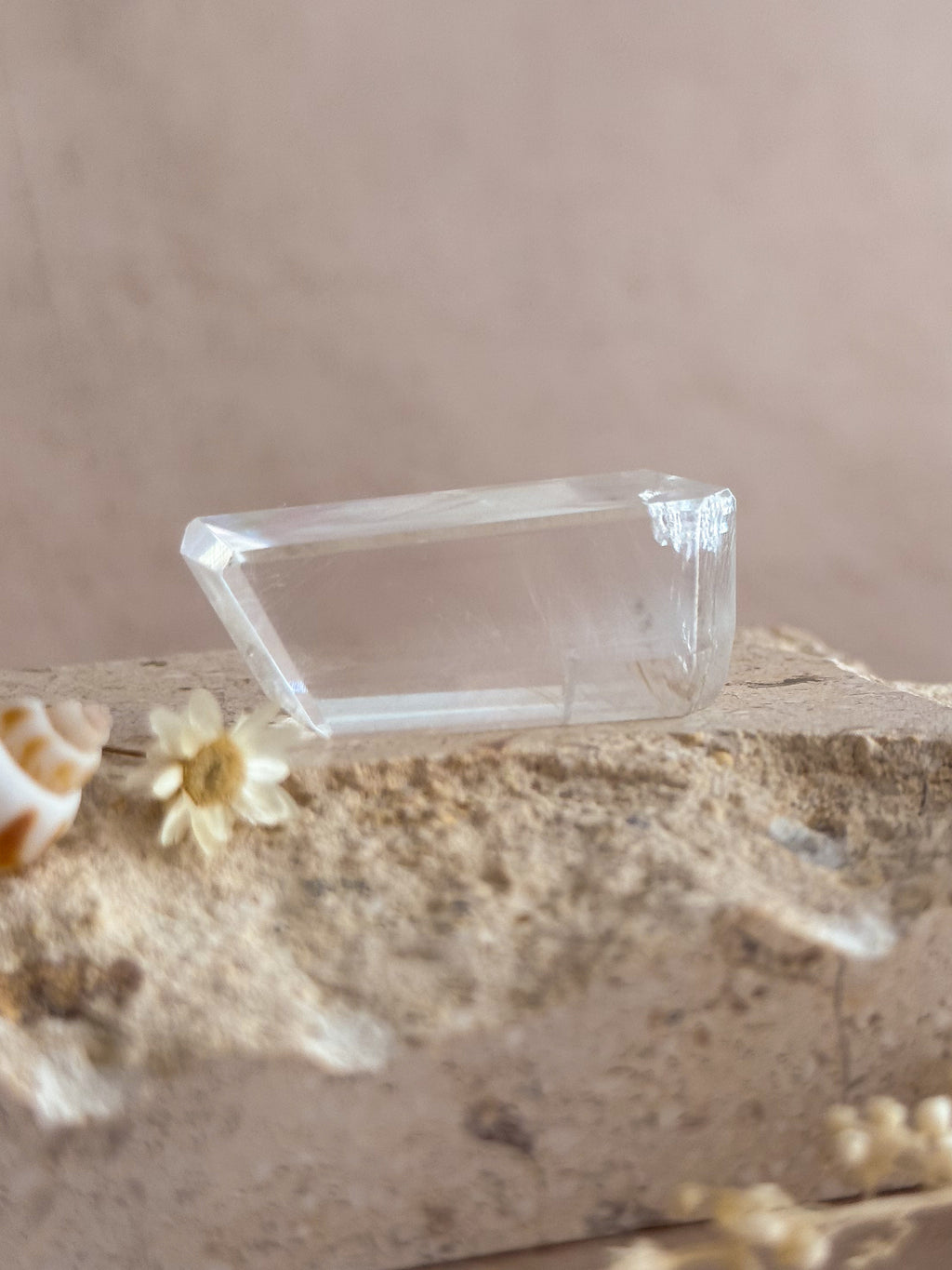Polished Optical Calcite with Rainbows | India