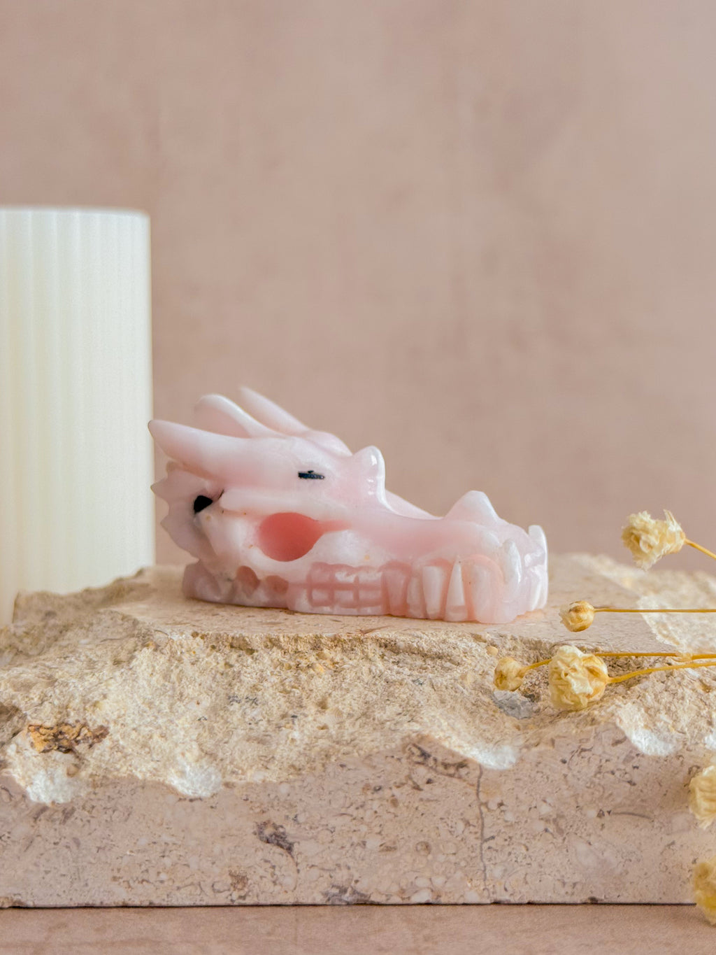 Mangano Calcite Dragon Head Carving | Peru