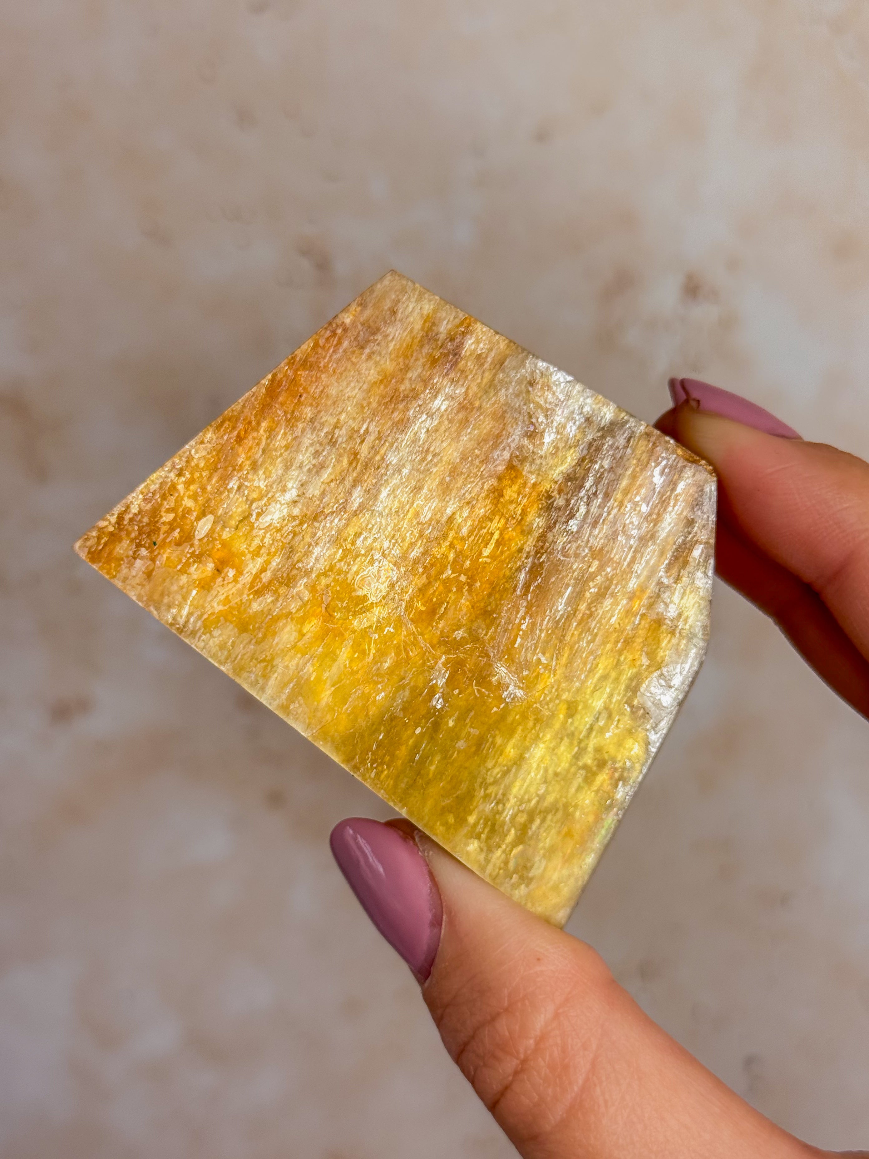 Golden Mica Faceted Freeform A | Brazil