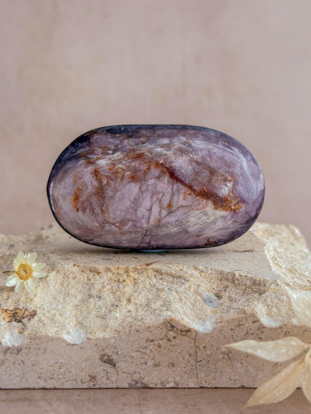 Gem Lepidolite Palmstone A | Brazil