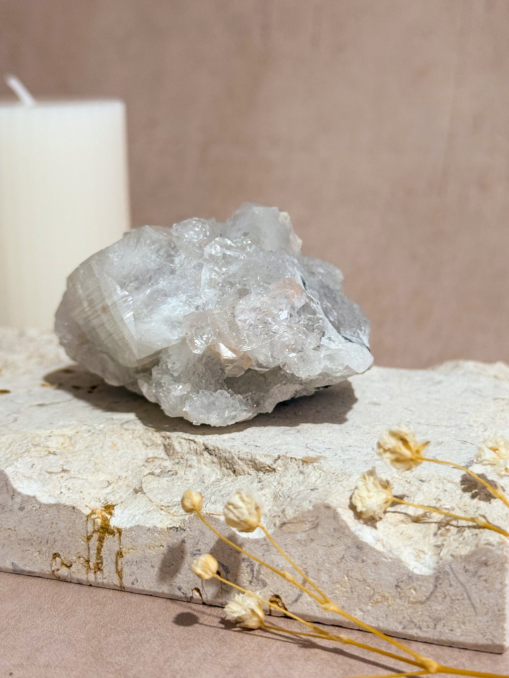 Diamond Apophyllite Cluster | India