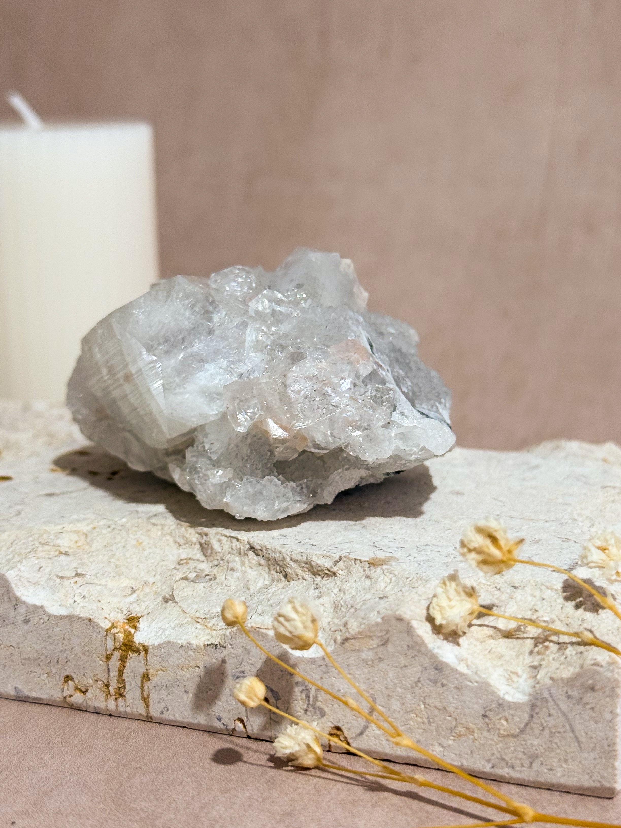 Diamond Apophyllite Cluster | India