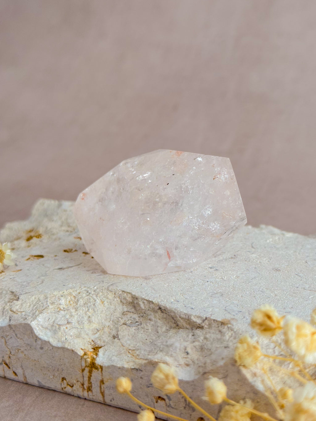 Pink Lemurian Quartz Faceted Freeform A | Brazil