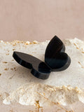 Midnight Lace Obsidian 3D Butterfly Carving B | Armenia