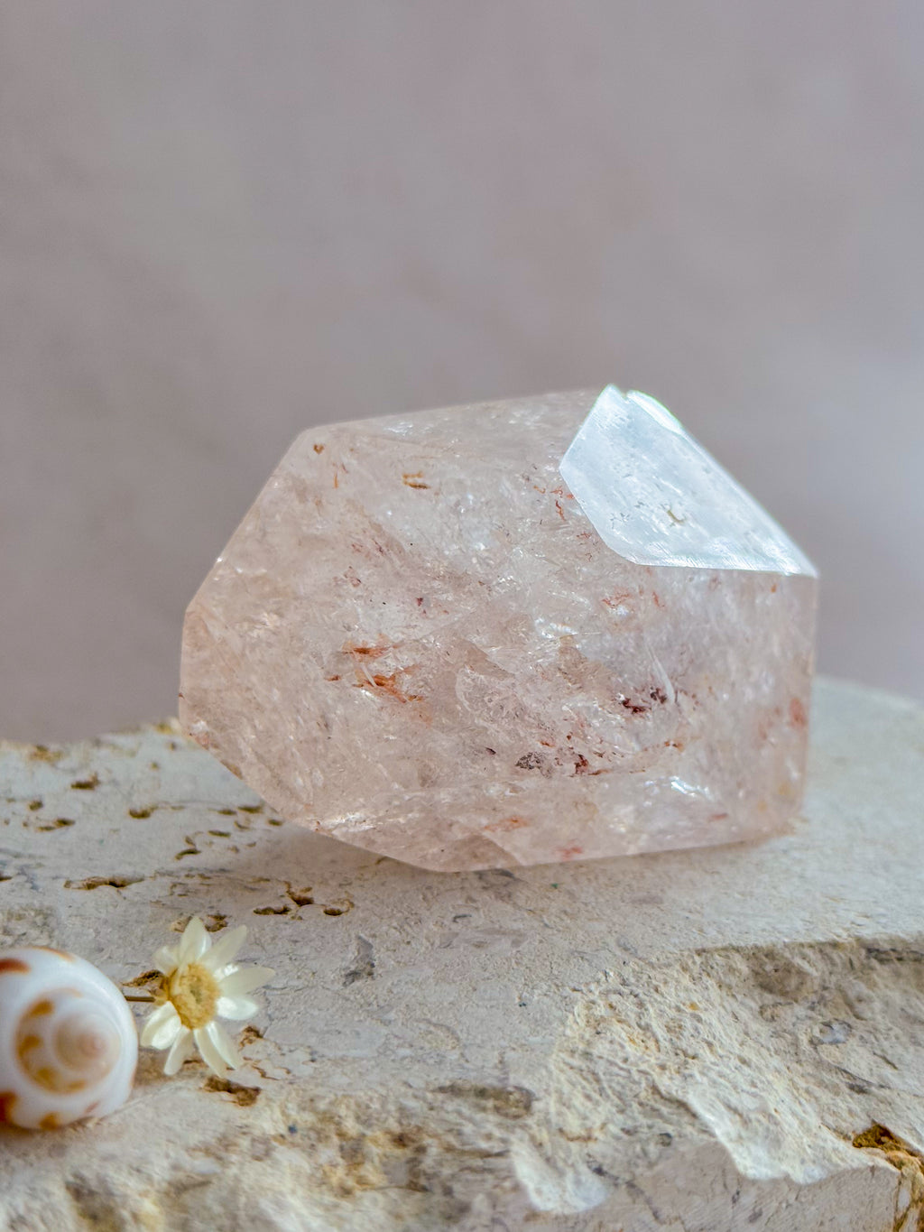 Pink Lemurian Quartz Faceted Freeform | Brazil