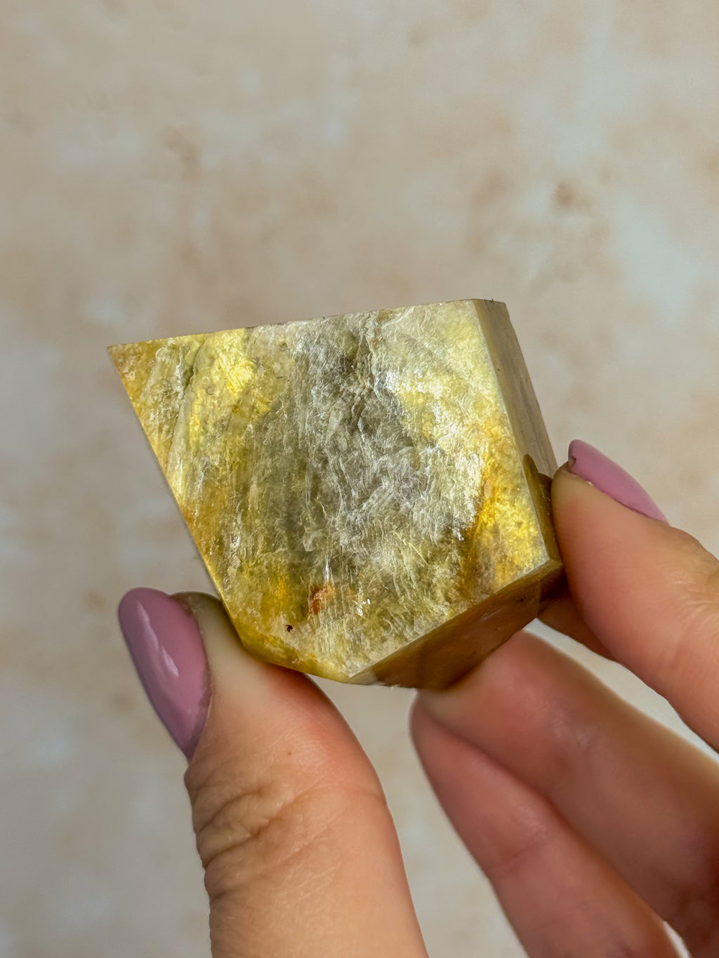 Golden Mica Faceted Freeform | Brazil