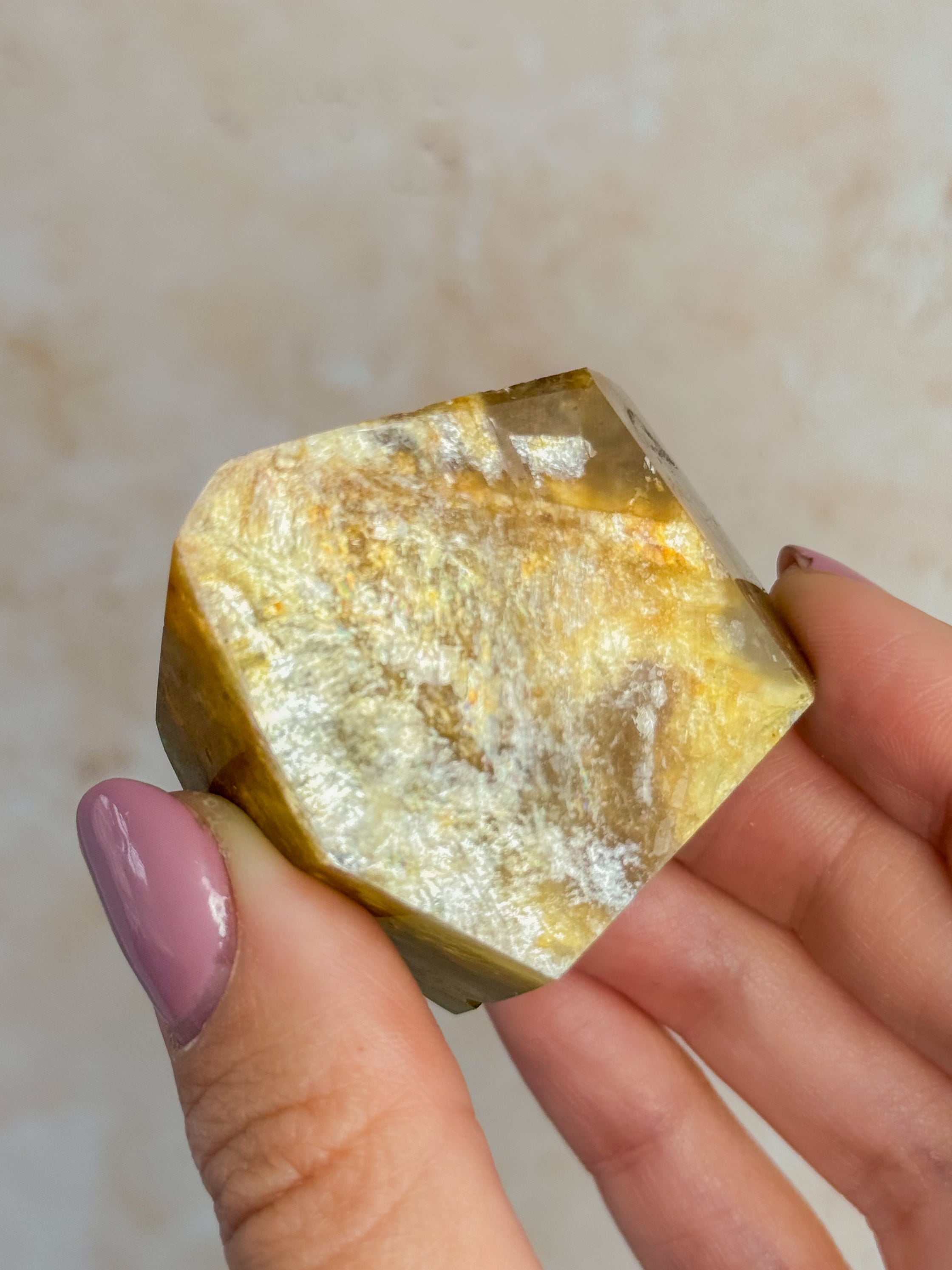 Golden Mica Faceted Freeform | Brazil