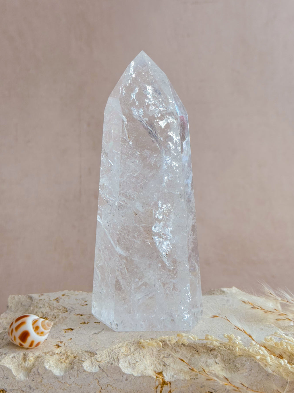 Polished Lemurian Tower with Rainbows | Brazil
