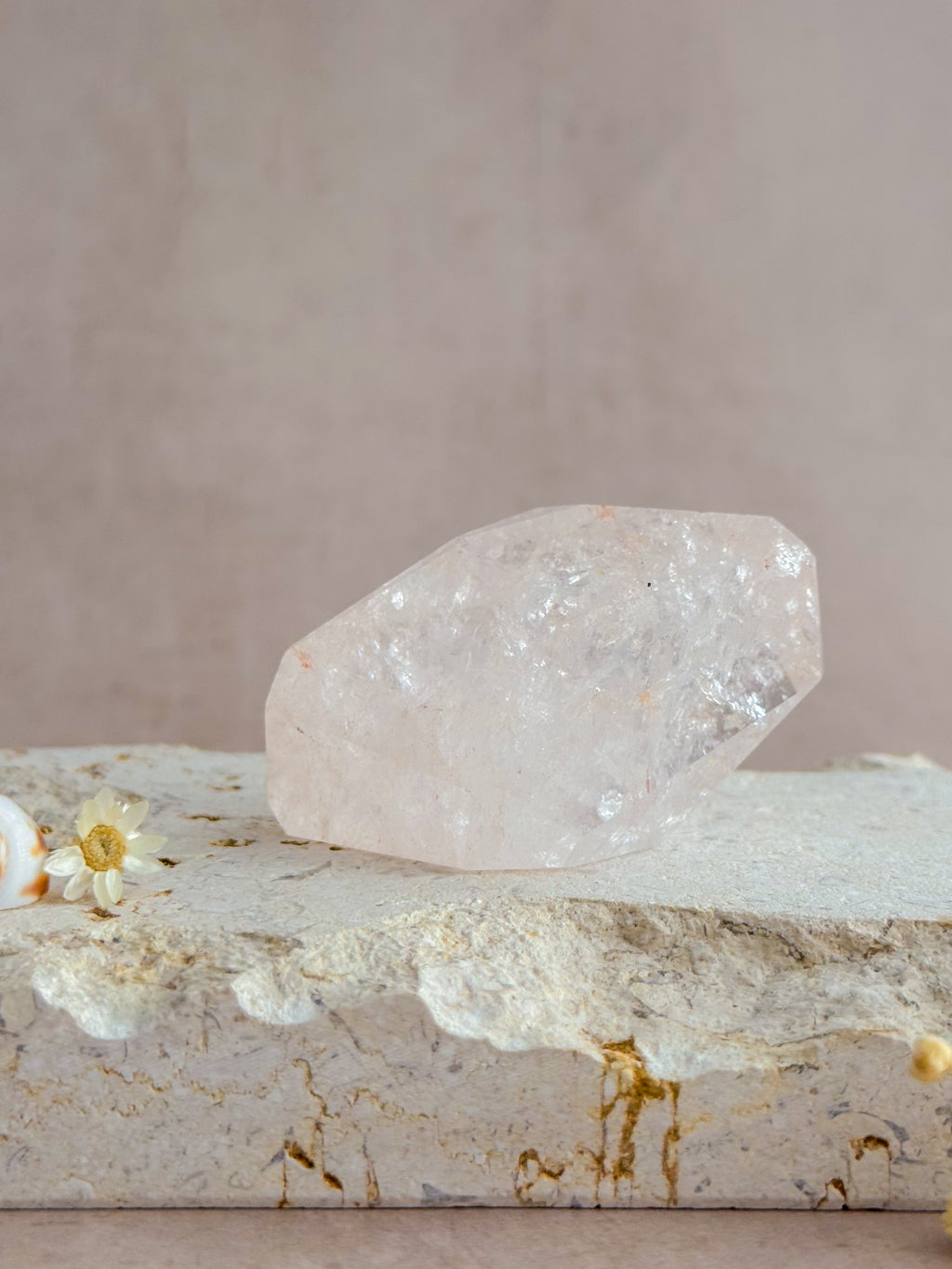 Pink Lemurian Quartz Faceted Freeform A | Brazil