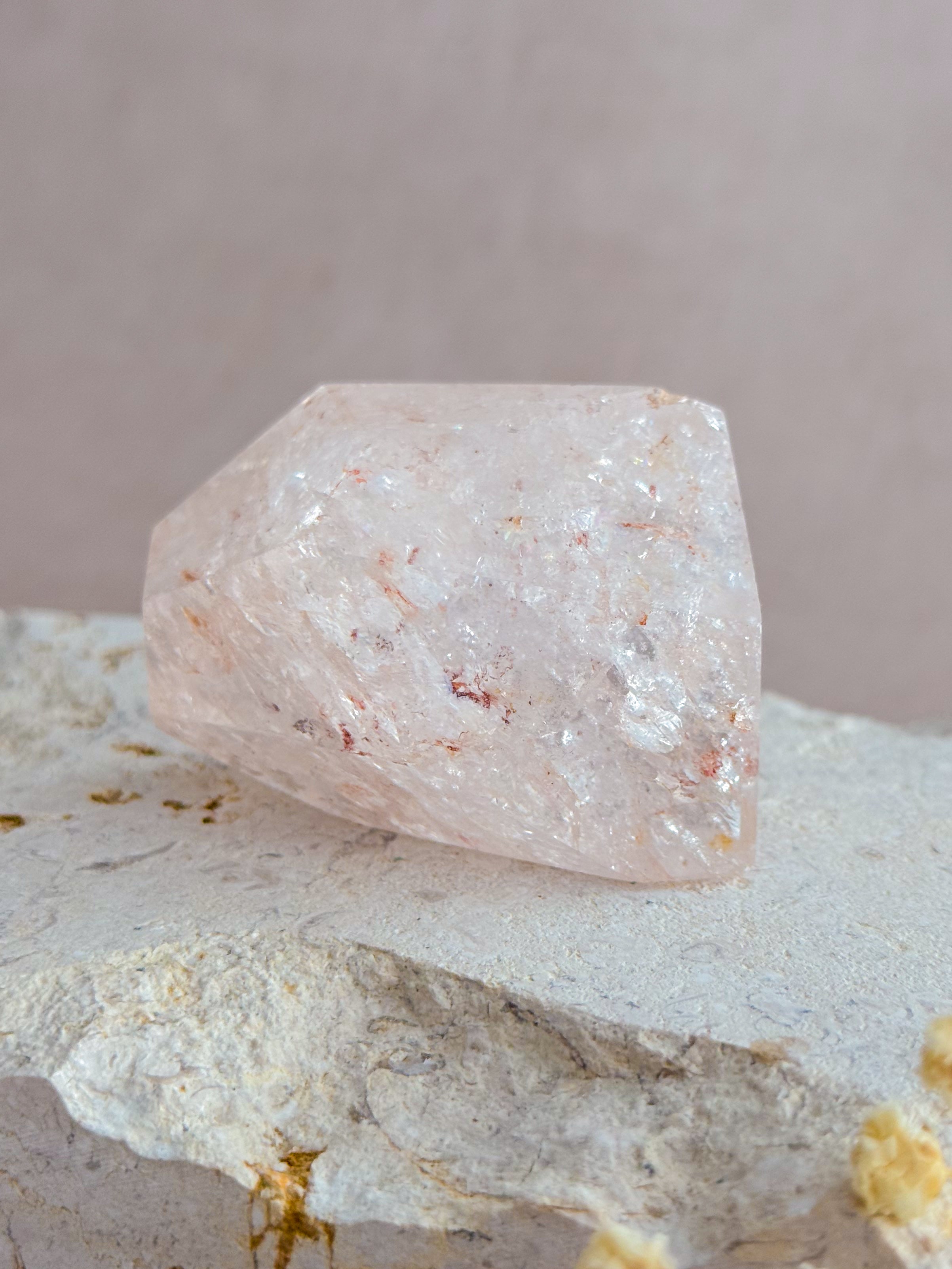 Pink Lemurian Quartz Faceted Freeform | Brazil