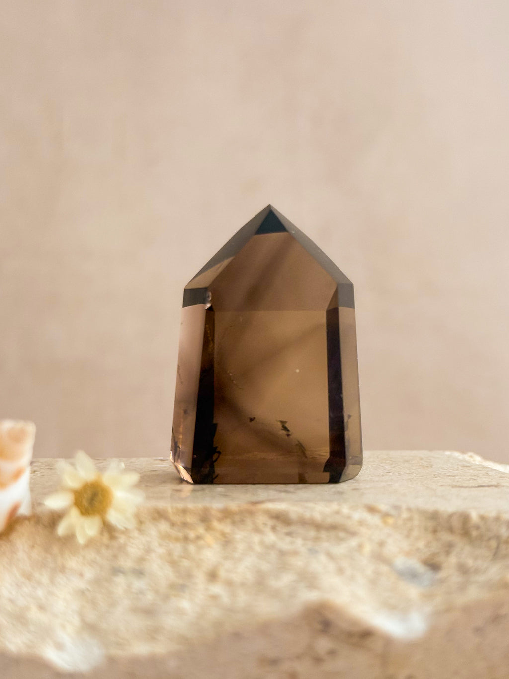 Smoky Lemurian Quartz Point With Phantoms A | Brazil