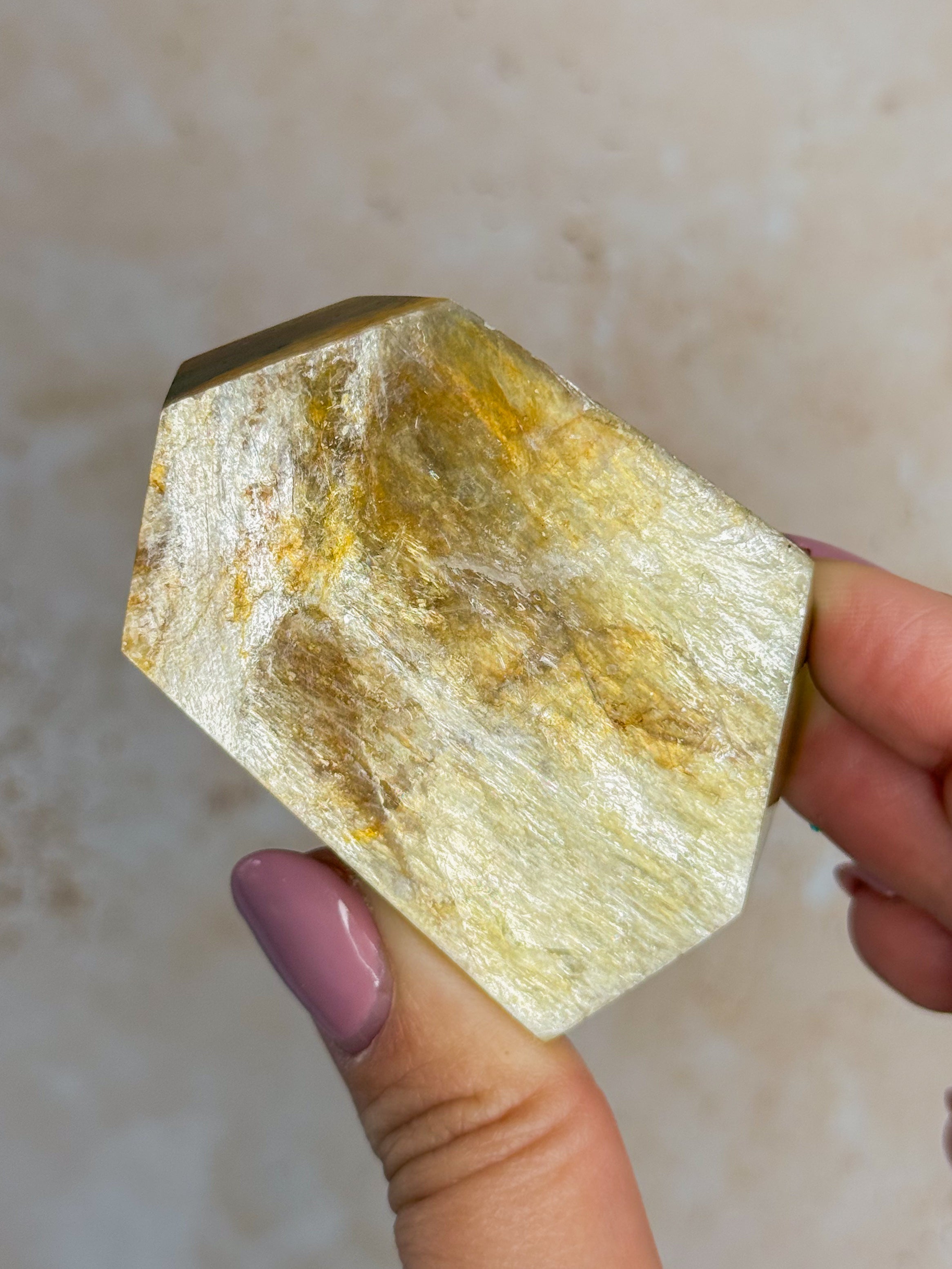 Golden Mica Faceted Freeform B | Brazil