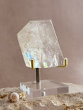 Polished Optical Calcite with Rainbows | India