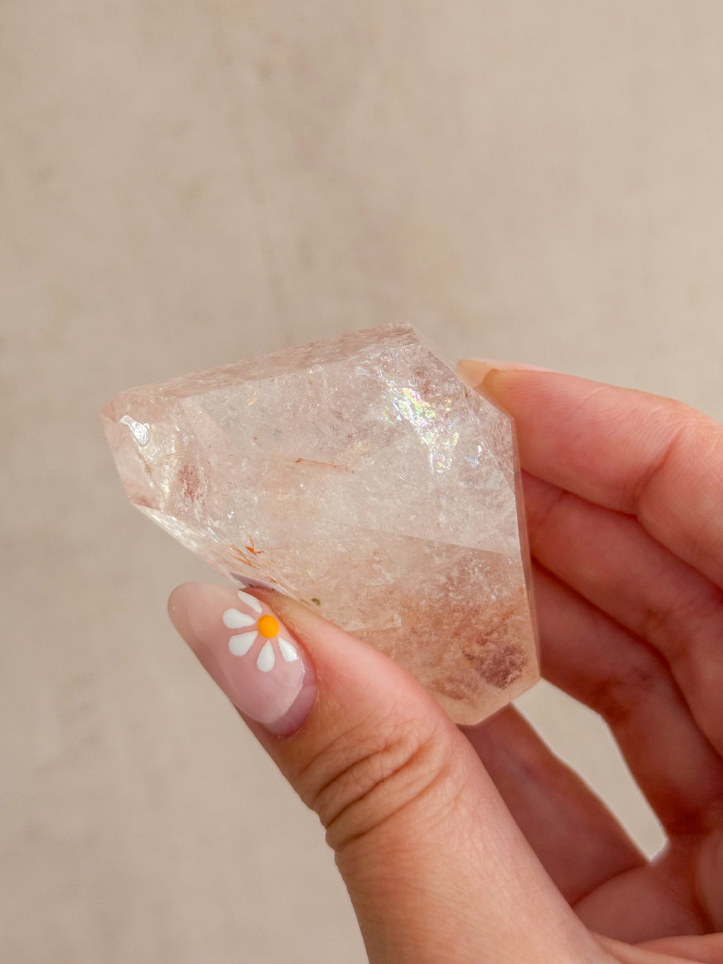 Pink Lemurian Quartz Faceted Freeform B | Brazil