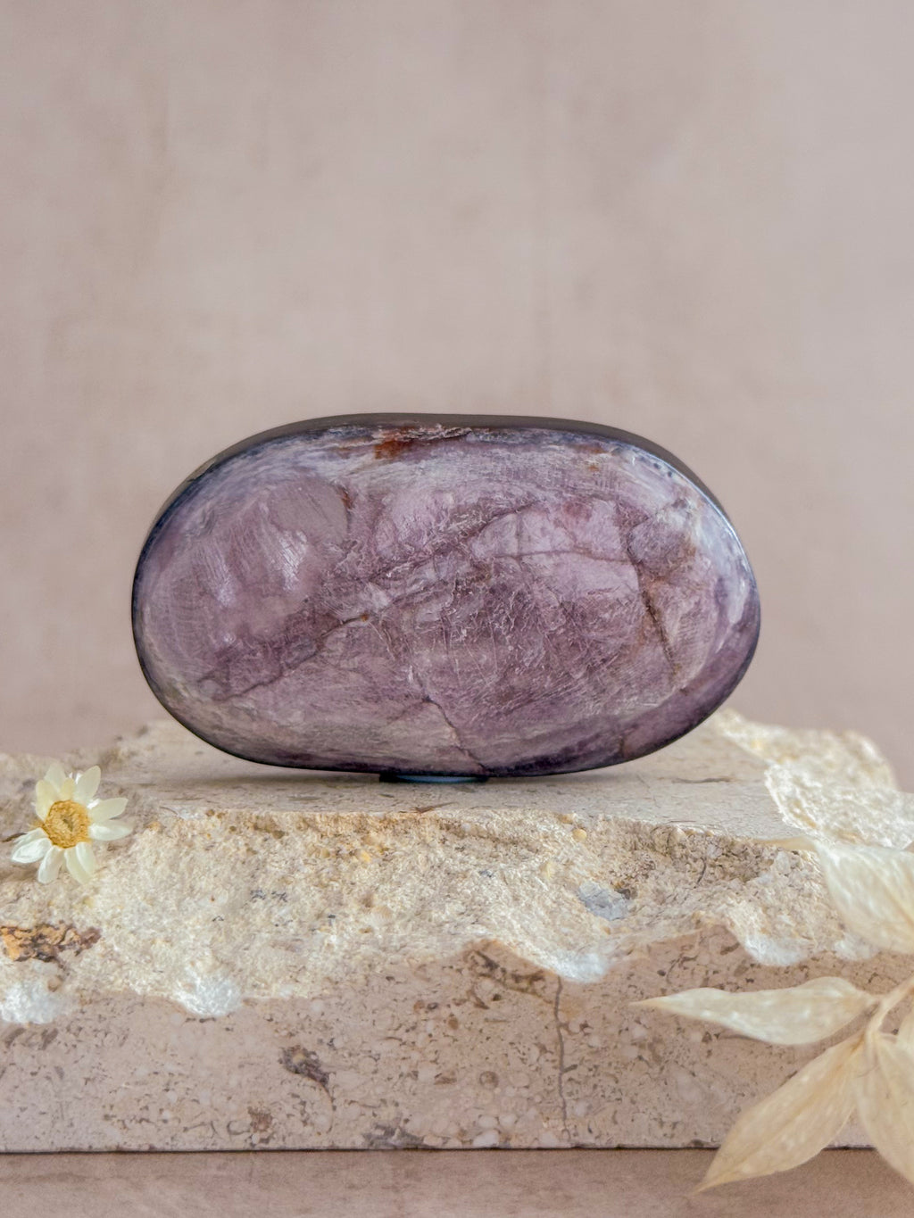 Gem Lepidolite Palmstone A | Brazil