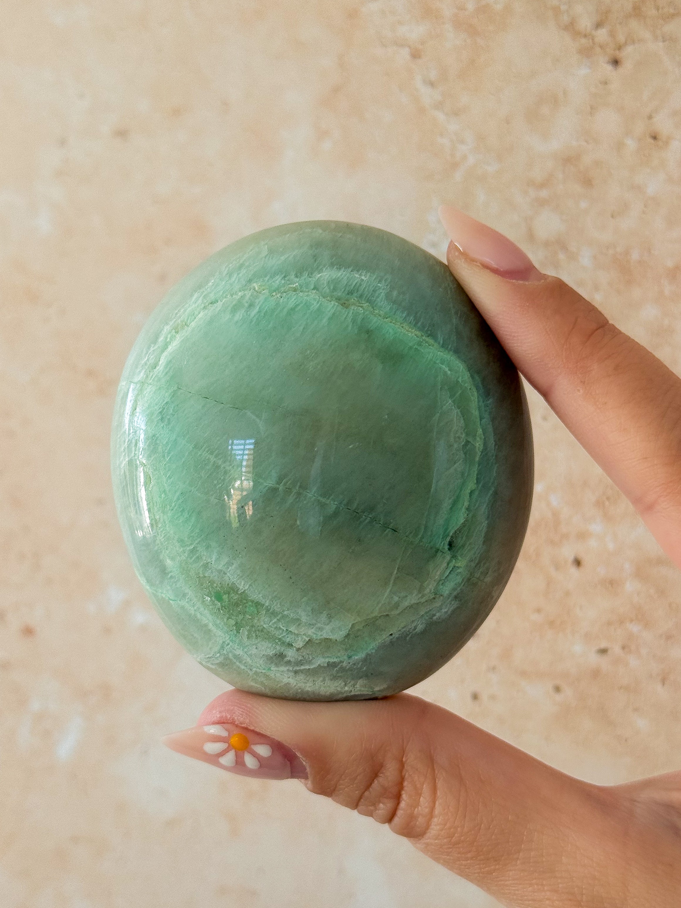 Green Moonstone Galet | Madagascar