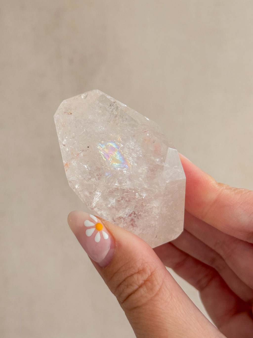 Pink Lemurian Quartz Faceted Freeform A | Brazil