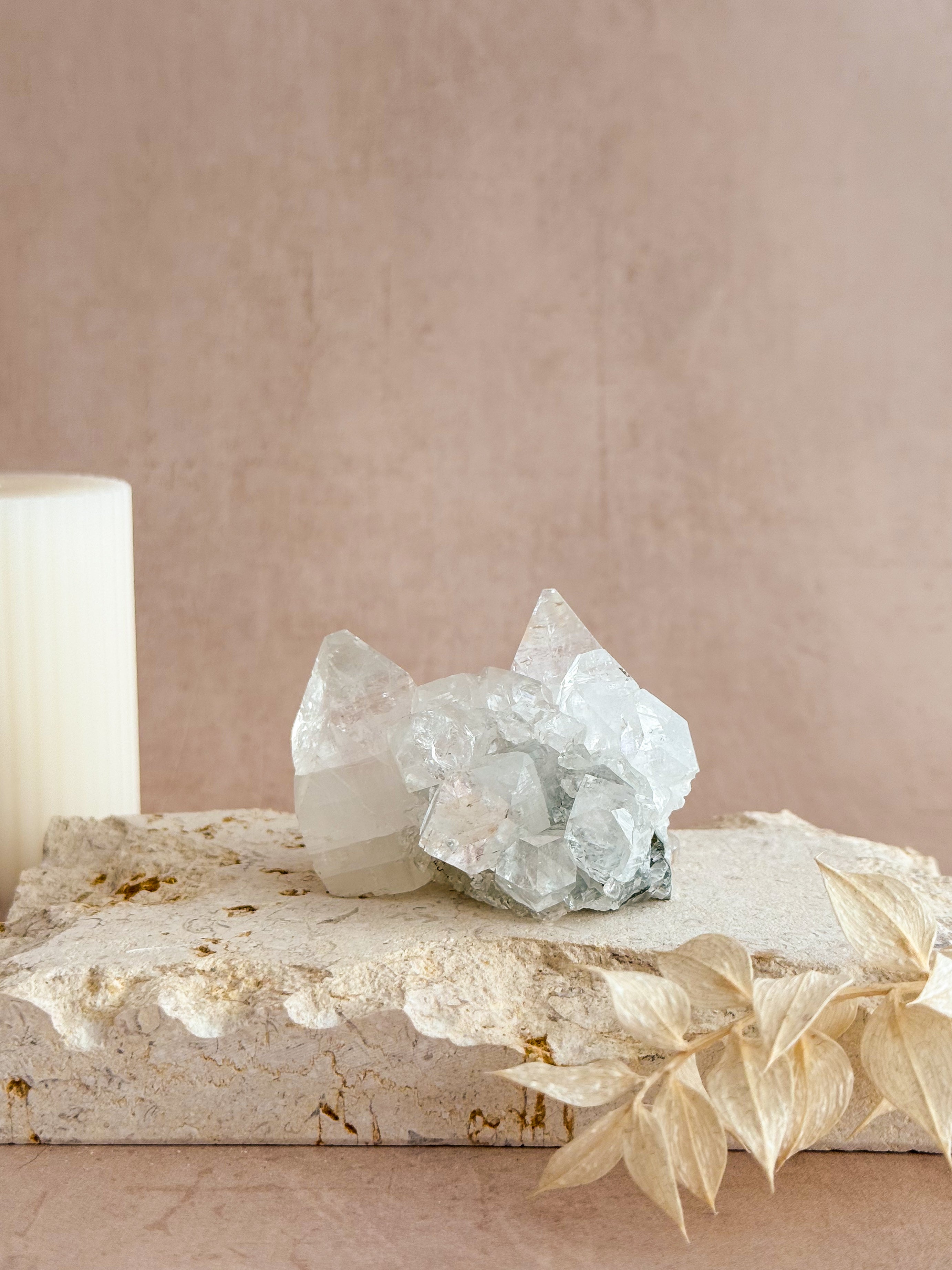 Diamond Apophyllite Cluster | India