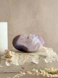 Purple Flower Agate Palmstone | Madagascar